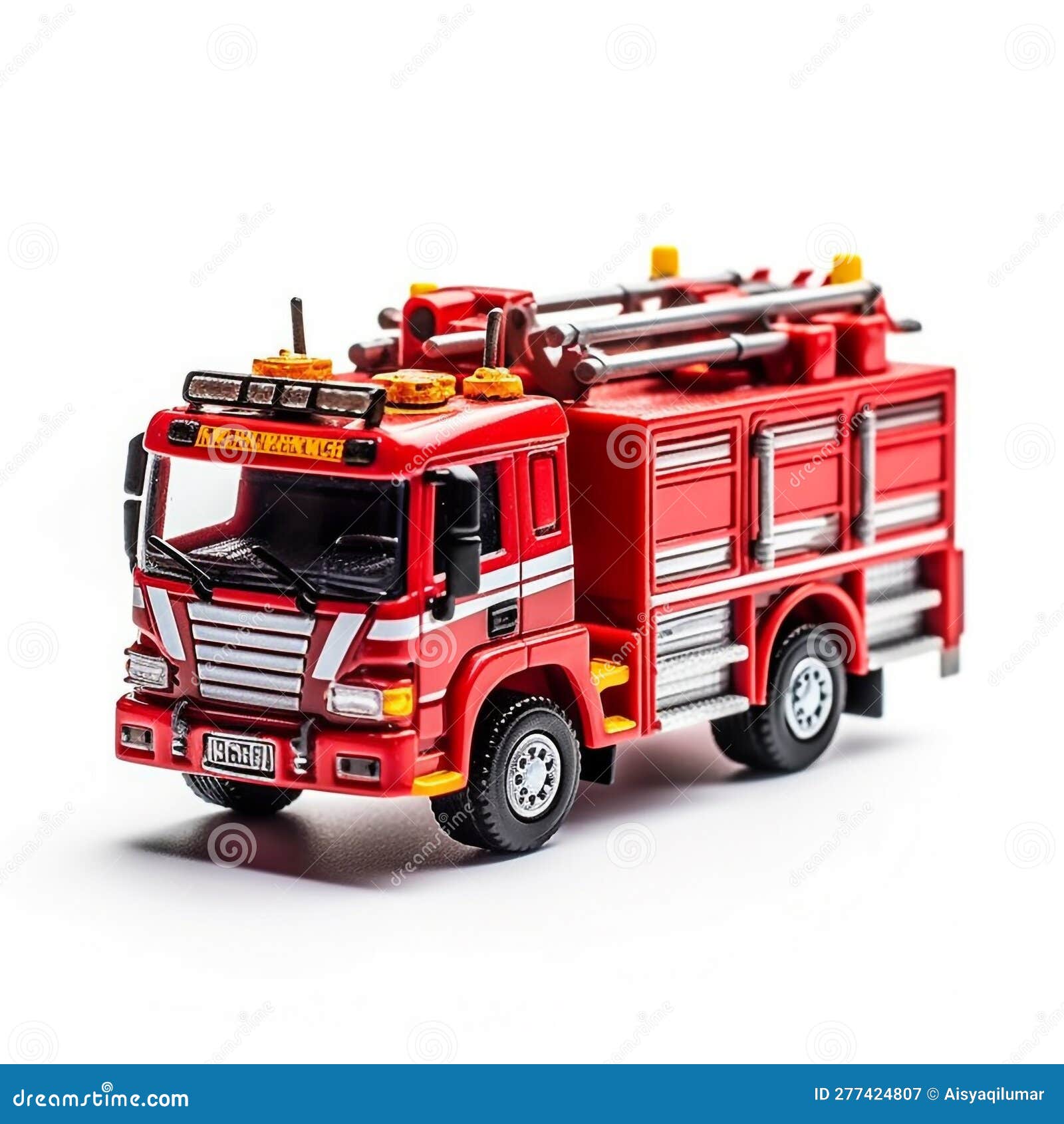Un Camion De Pompier Pour Enfants Est Isolé Sur Fond Blanc