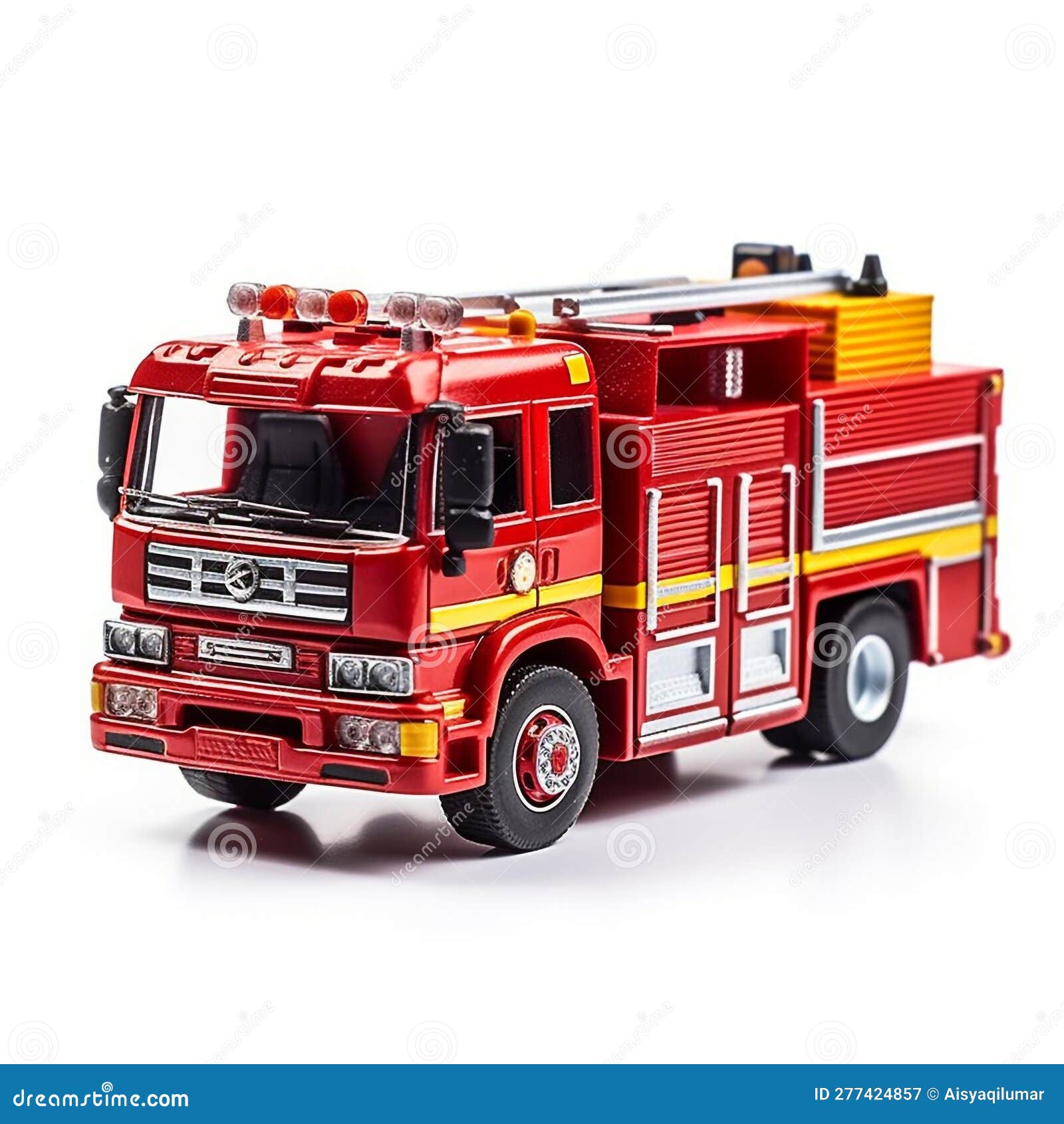 Un Camion De Pompier Pour Enfants Est Isolé Sur Fond Blanc