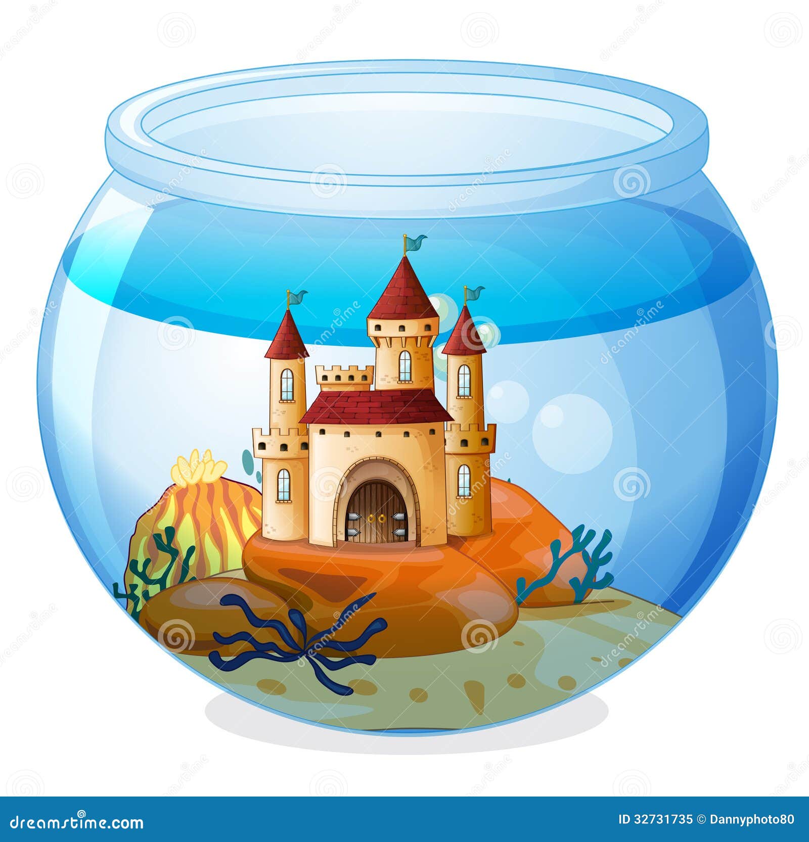 Un Chateau A L Interieur D Un Bocal A Poissons Illustration De Vecteur Illustration Du Rond Fond Un Chateau A L Interieur D Un Bocal A Poissons Illustration De Vecteur Illustration Du Rond Fond