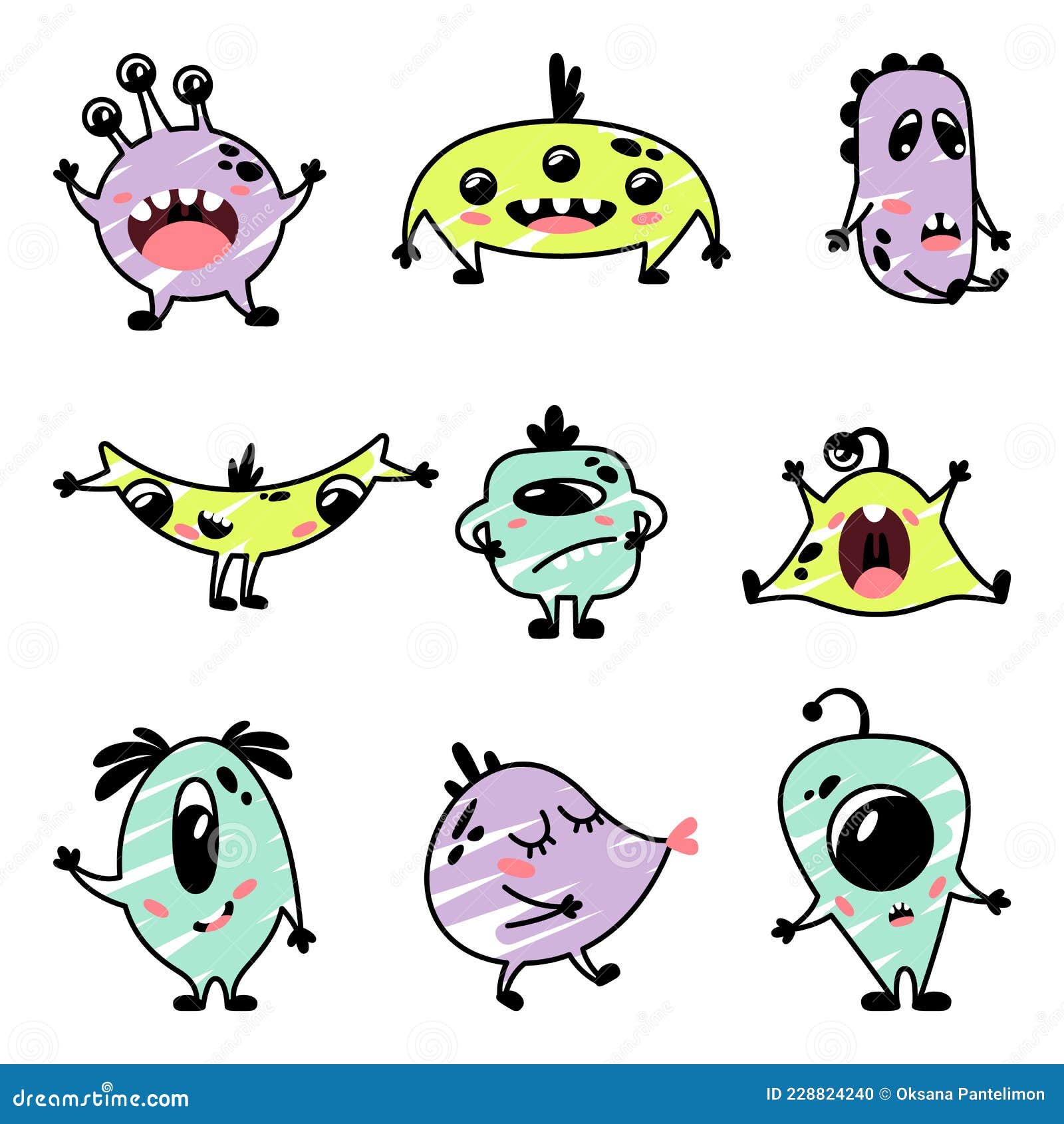 Un Conjunto De Monstruos De Dibujos Animados Graciosos Y Lindos Ilustración del Vector - Ilustración de halloween, aislado: 228824240 Un Conjunto De Monstruos De Dibujos Animados Graciosos Y Lindos Ilustración del Vector - Ilustración de halloween, aislado: 228824240