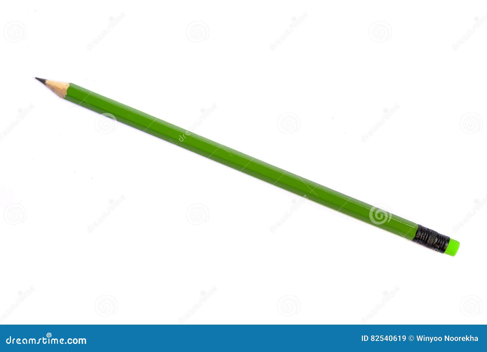 Un crayon vert image stock. Image du pointu, outil, imaginez 82540619