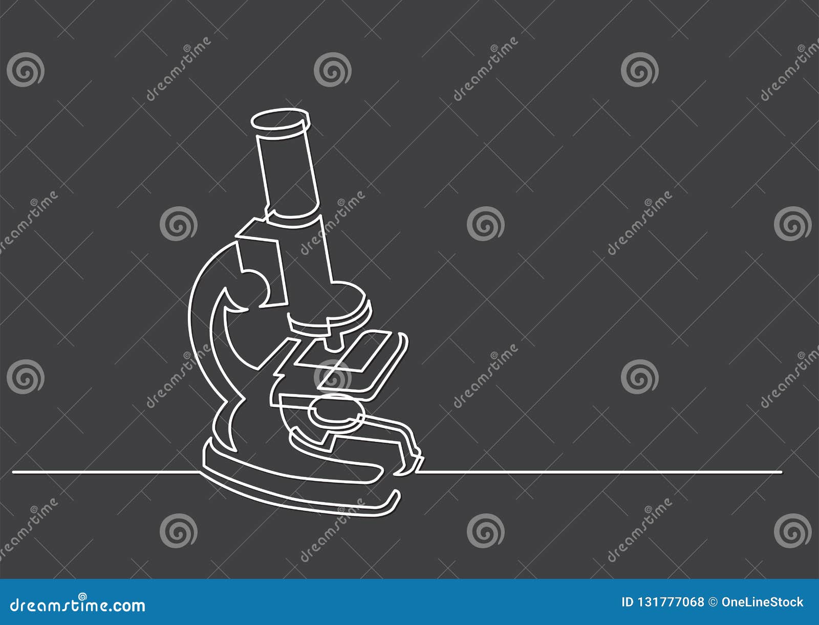 Un Dessin Au Trait D'objet D'isolement De Vecteur - Microscope