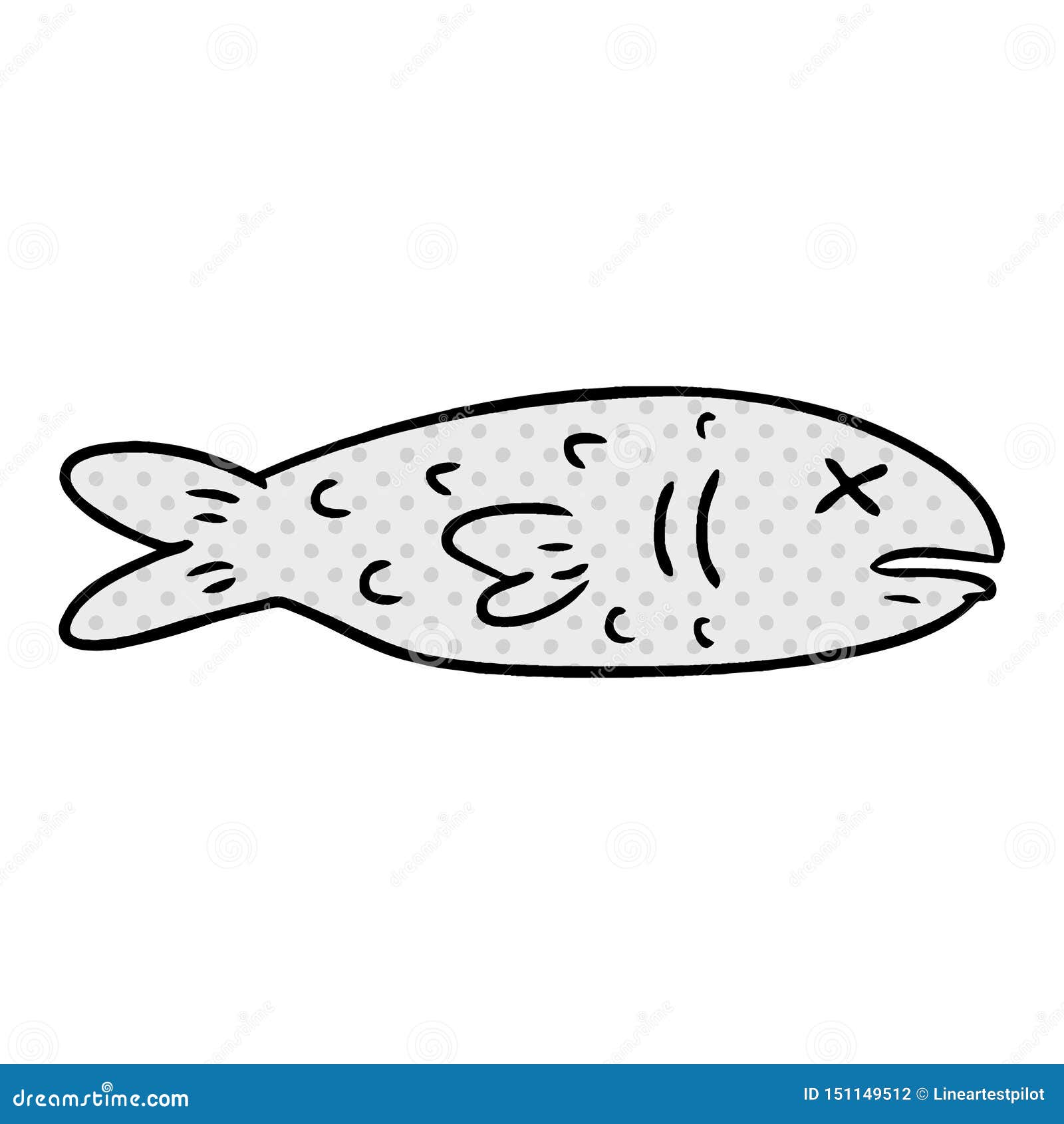 Un Dibujo Animado De Un Pez Muerto Ilustración del Vector - Ilustración de mano, alimento: 151149512 Un Dibujo Animado De Un Pez Muerto Ilustración del Vector - Ilustración de mano, alimento: 151149512