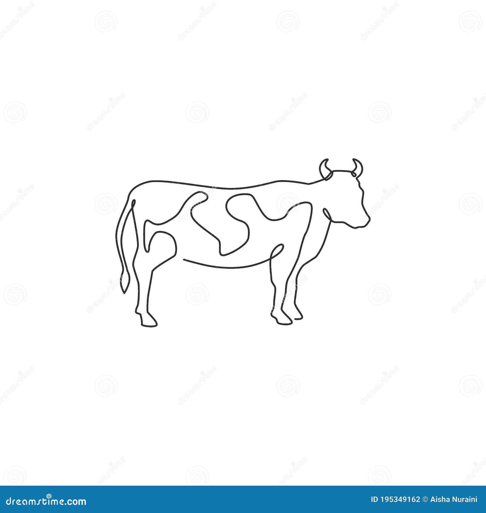 Un Dibujo De Una Sola Línea De La Identidad Del Logotipo De La Vaca Gorda Para La Cría. Concepto De Mascota Animal Mamífero Para I Ilustración del Vector - Ilustración de carne, Un Dibujo De Una Sola Línea De La Identidad Del Logotipo De La Vaca Gorda Para La Cría. Concepto De Mascota Animal Mamífero Para I Ilustración del Vector - Ilustración de carne,