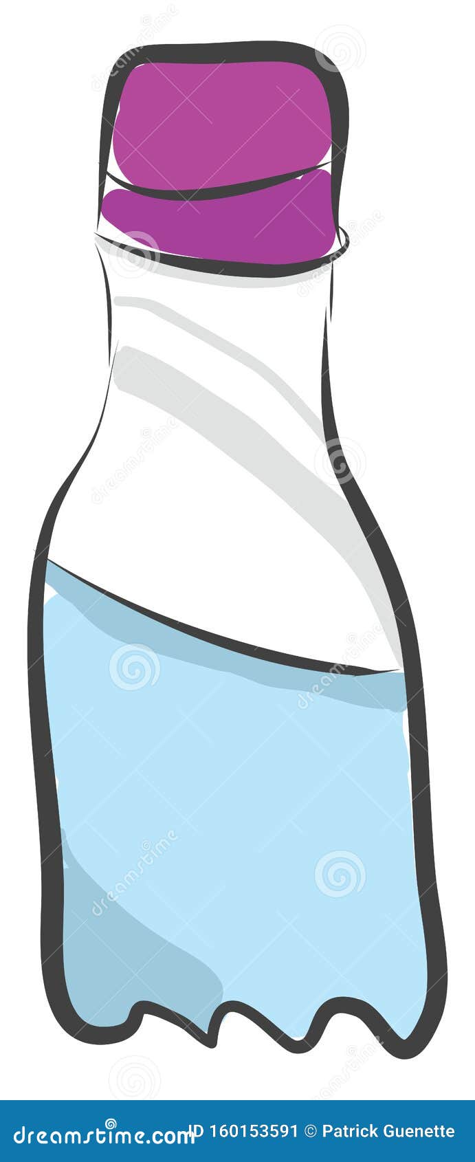 Botella de agua ilustración de dibujos animados vector plano