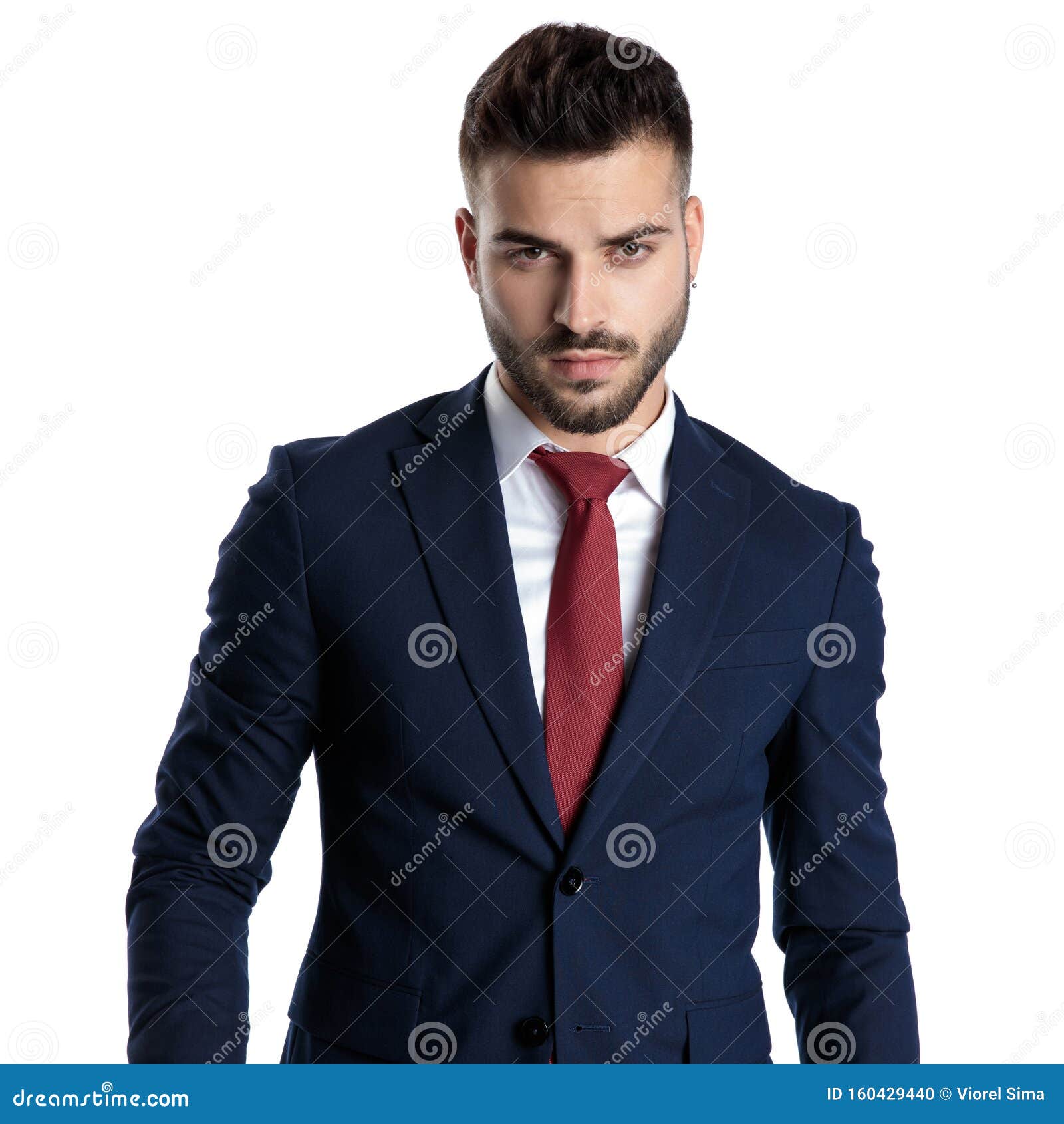 Duro Joven Hombre De Negocios Con Traje Azul Foto de archivo - Imagen de negocios, retrato: