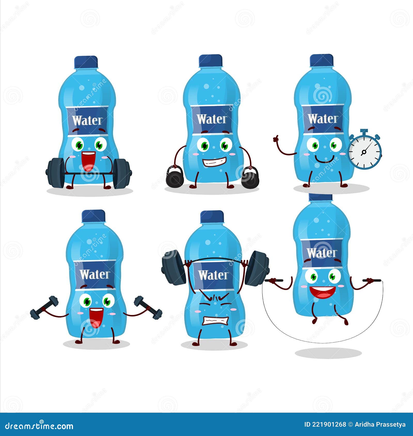 Botella de agua ilustración de dibujos animados vector plano