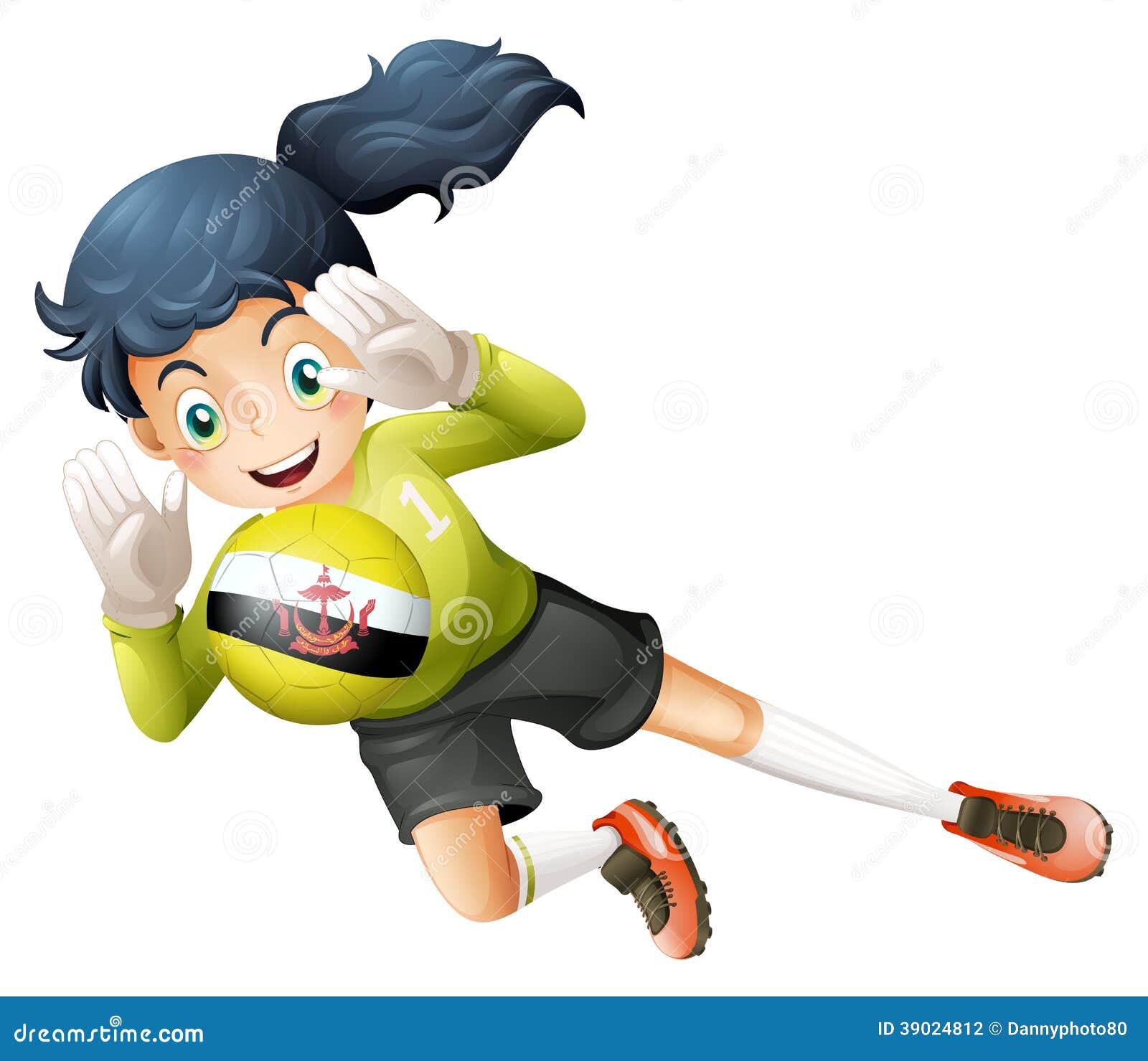 Un Futbolista Femenino De Brunei Ilustraci n del Vector 