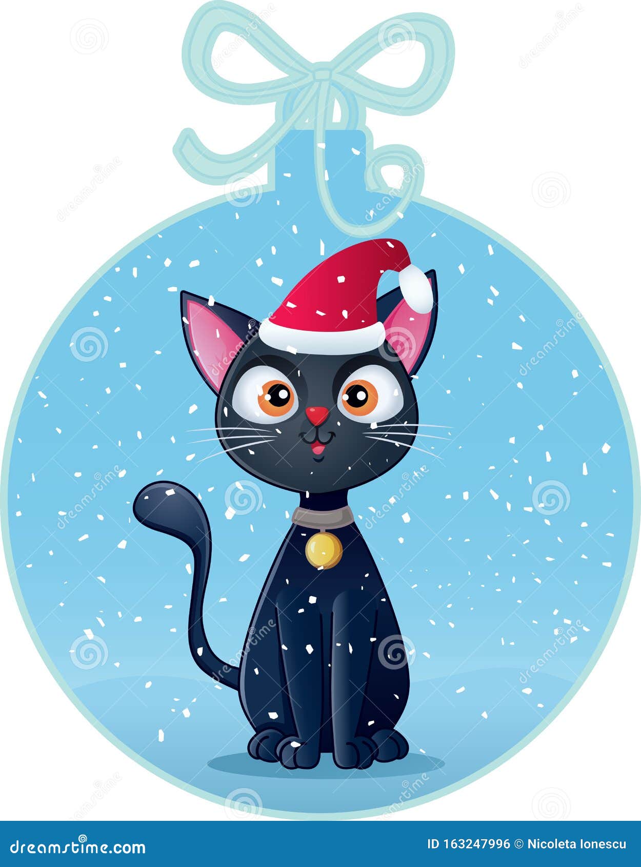 Un Gato Negro En La Tarjeta Navideña De Navidad Ilustración del Vector - Ilustración de decorativo, saludo: 163247996 Un Gato Negro En La Tarjeta Navideña De Navidad Ilustración del Vector - Ilustración de decorativo, saludo: 163247996