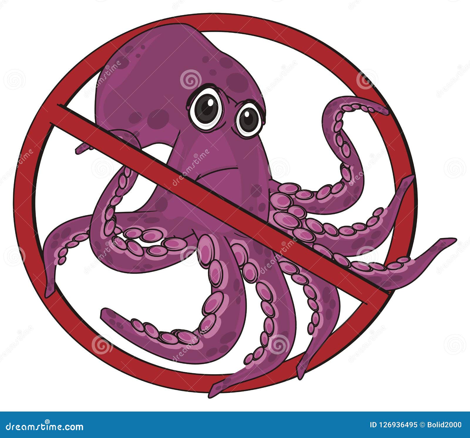 sad octopus on ban