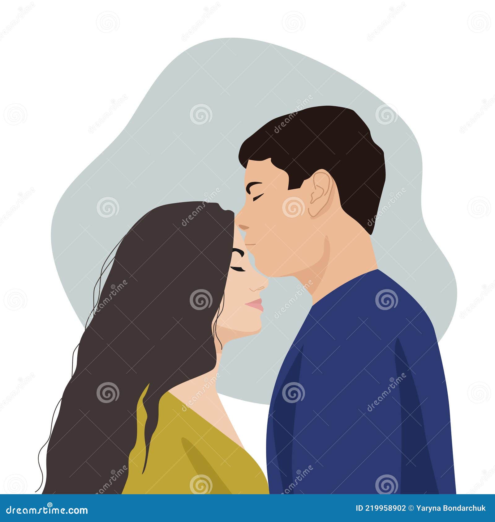 Un Hombre Besando a Una Mujer. Pareja Amorosa. Ilustración De Vector De  Dibujos Animados Ilustración del Vector - Ilustración de coqueteo, hembra:  219958902