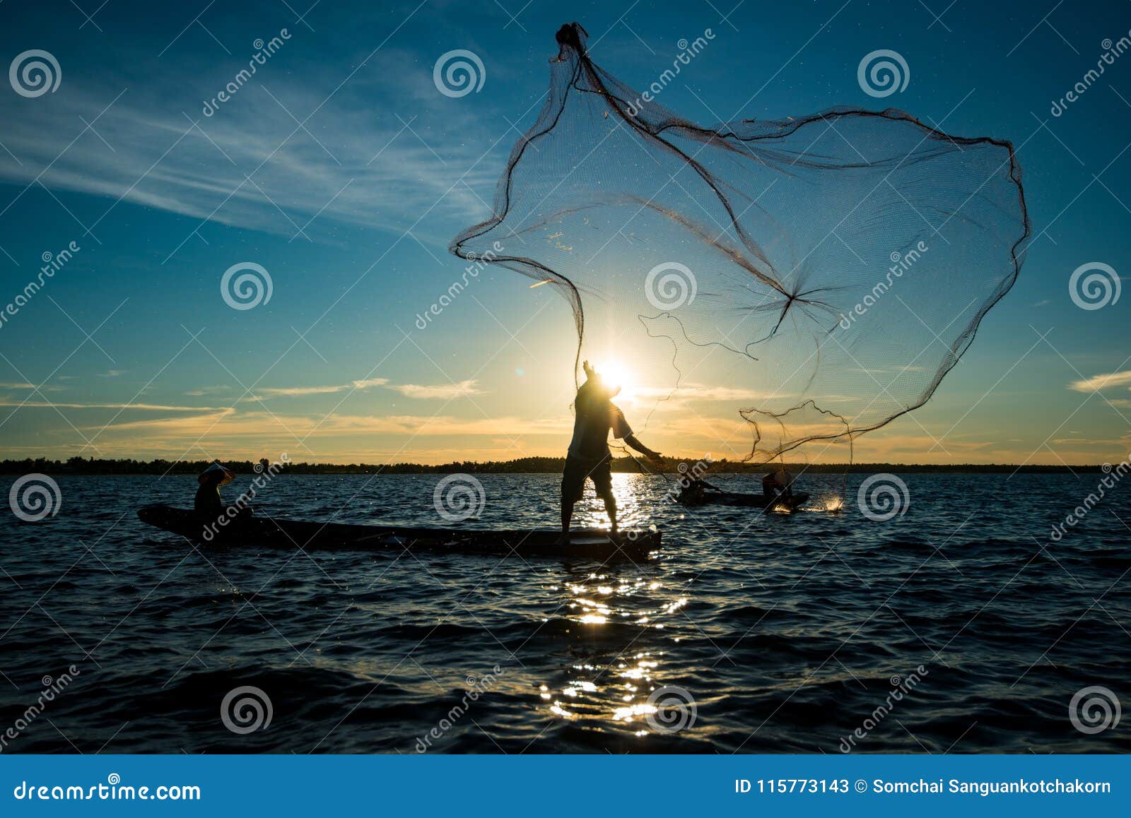 4,025 Man Fishing Net Silhouette Stock Photos - Free & Royalty