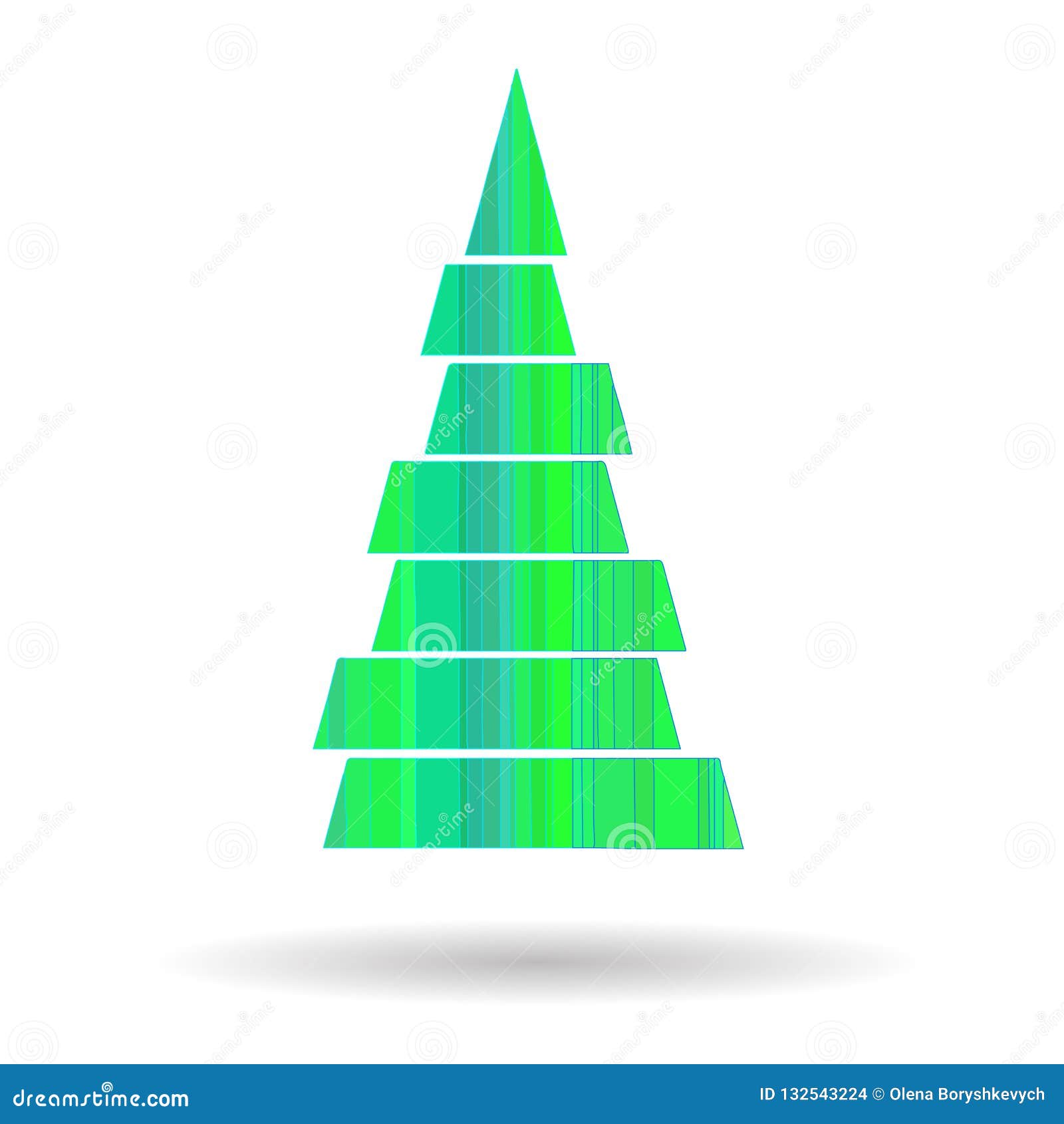Disegni Geometrici Di Natale.Un Immagine Di Un Albero Di Natale Stilizzato Dalle Forme Geometriche Verdi E Blu Su Un Fondo Bianco Illustrazione Vettoriale Illustrazione Di Concetto Idea 132543224