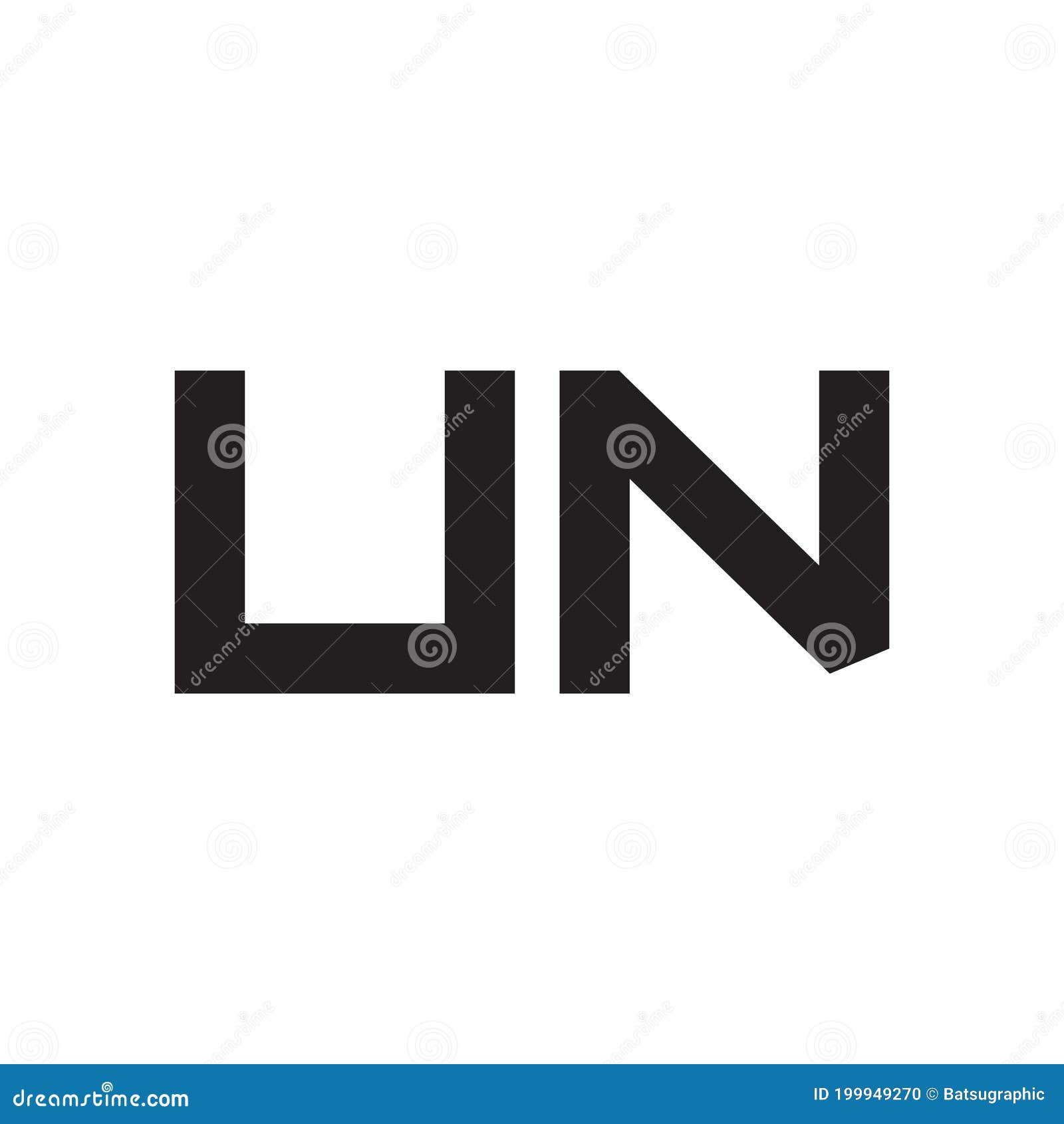 un initial letter  logo icon