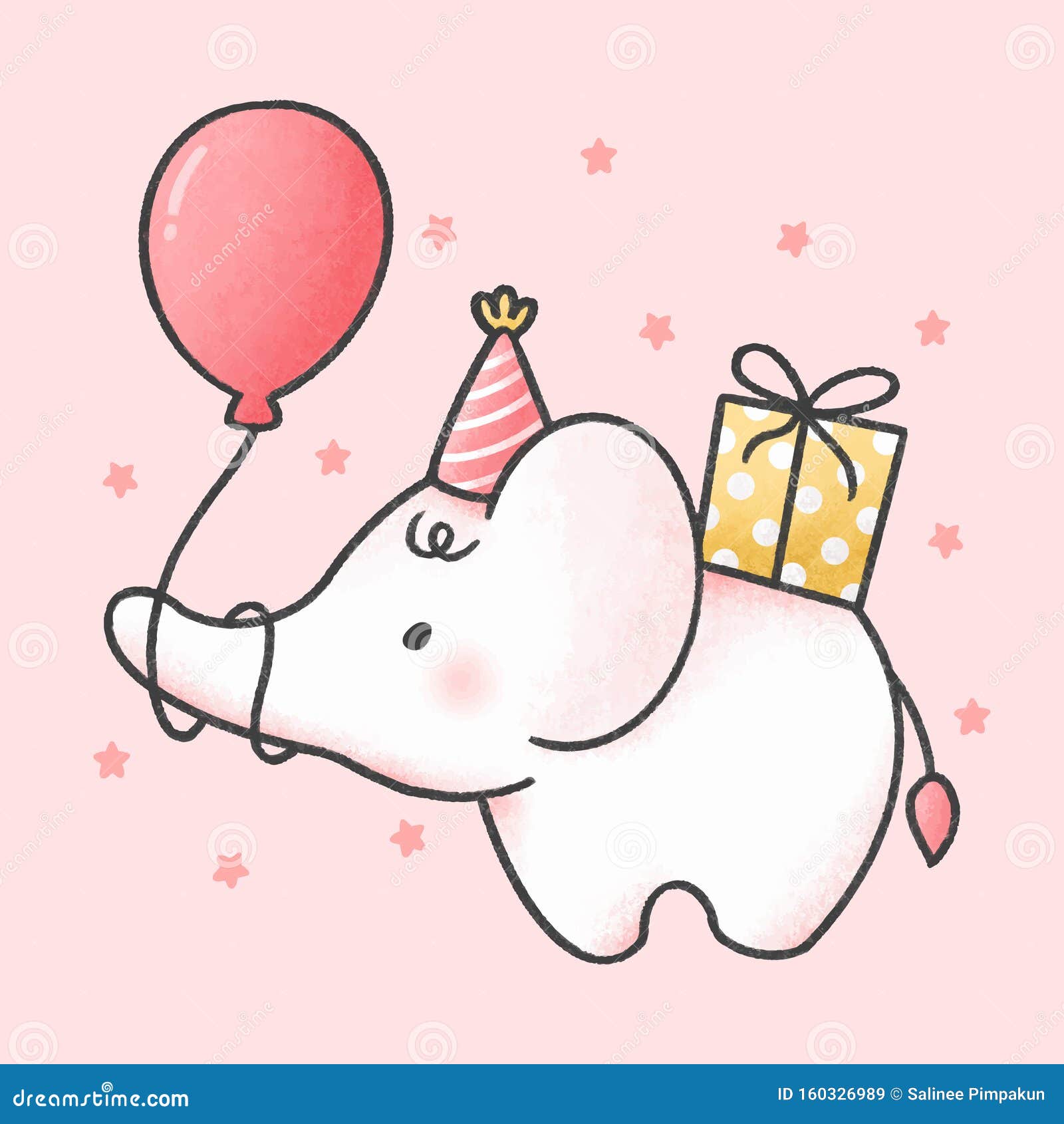 Un Joli Bebe Elephant Lors D Une Fete D Anniversaire Qui Tient Un Ballon Et Une Boite Cadeau Illustration Stock Illustration Du Annonce Enfants Un Joli Bebe Elephant Lors D Une Fete D Anniversaire Qui Tient Un Ballon Et Une Boite Cadeau Illustration Stock Illustration Du Annonce Enfants
