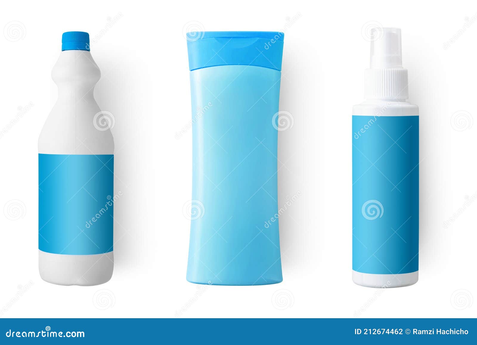 Un Juego De Botellas De Detergentes Para Lavar. Botella De Plástico En  Blanco Para Detergente Para Ropa Stock de ilustración - Ilustración de  limpiador, botella: 212674462