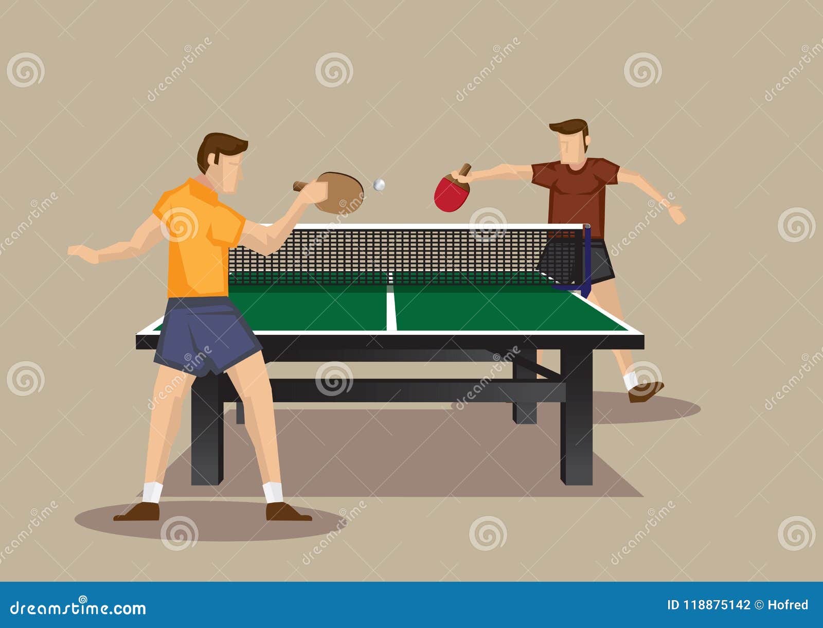 Red Para El Ejemplo Del Vector Del Ping-pong De Los Tenis De Mesa