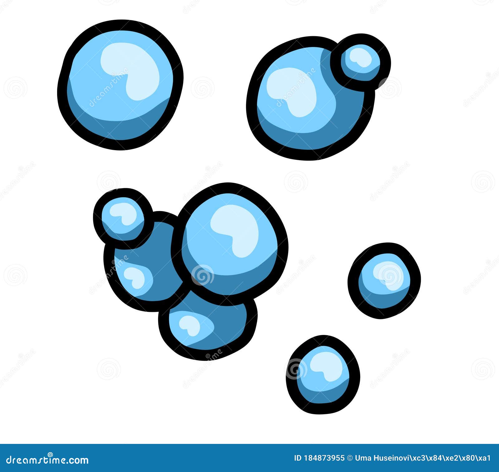 Un Montón De Burbujas De Jabón De Dibujos Animados Stock de ilustración -  Ilustración de ilustraciones, salud: 184873955