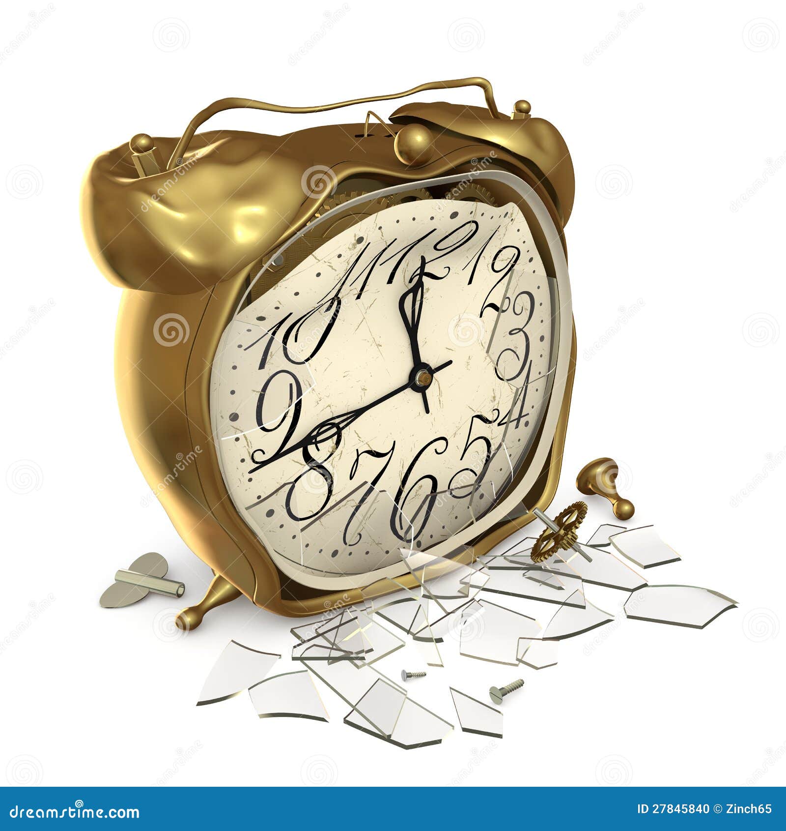 Un orologio rotto illustrazione di stock. Illustrazione di temporizzatore -  27845840