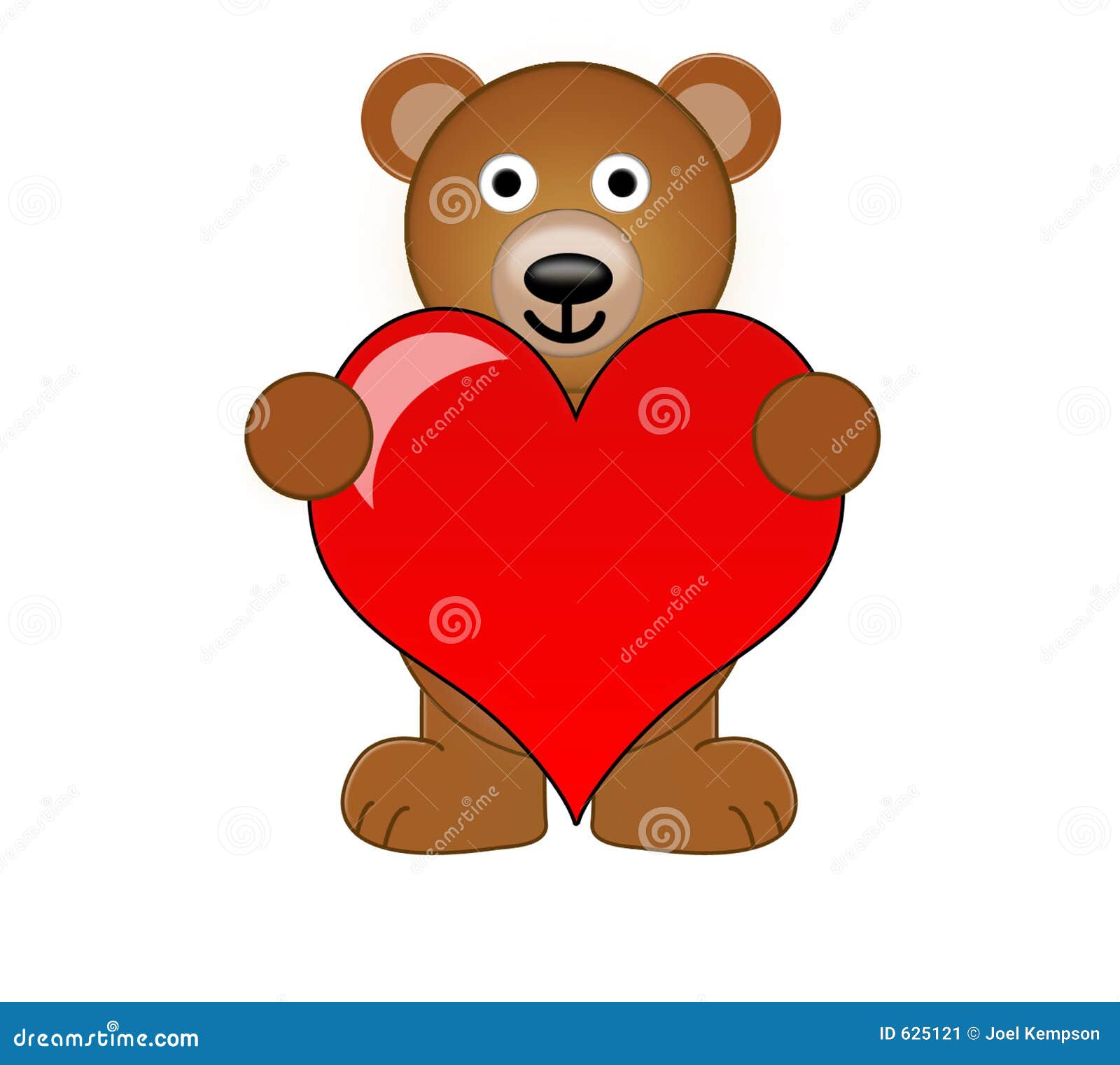 Un Oso Del Peluche Que Lleva A Cabo Un Corazón Del Amor Stock de ilustración - Ilustración de corazón, lleva: 625121