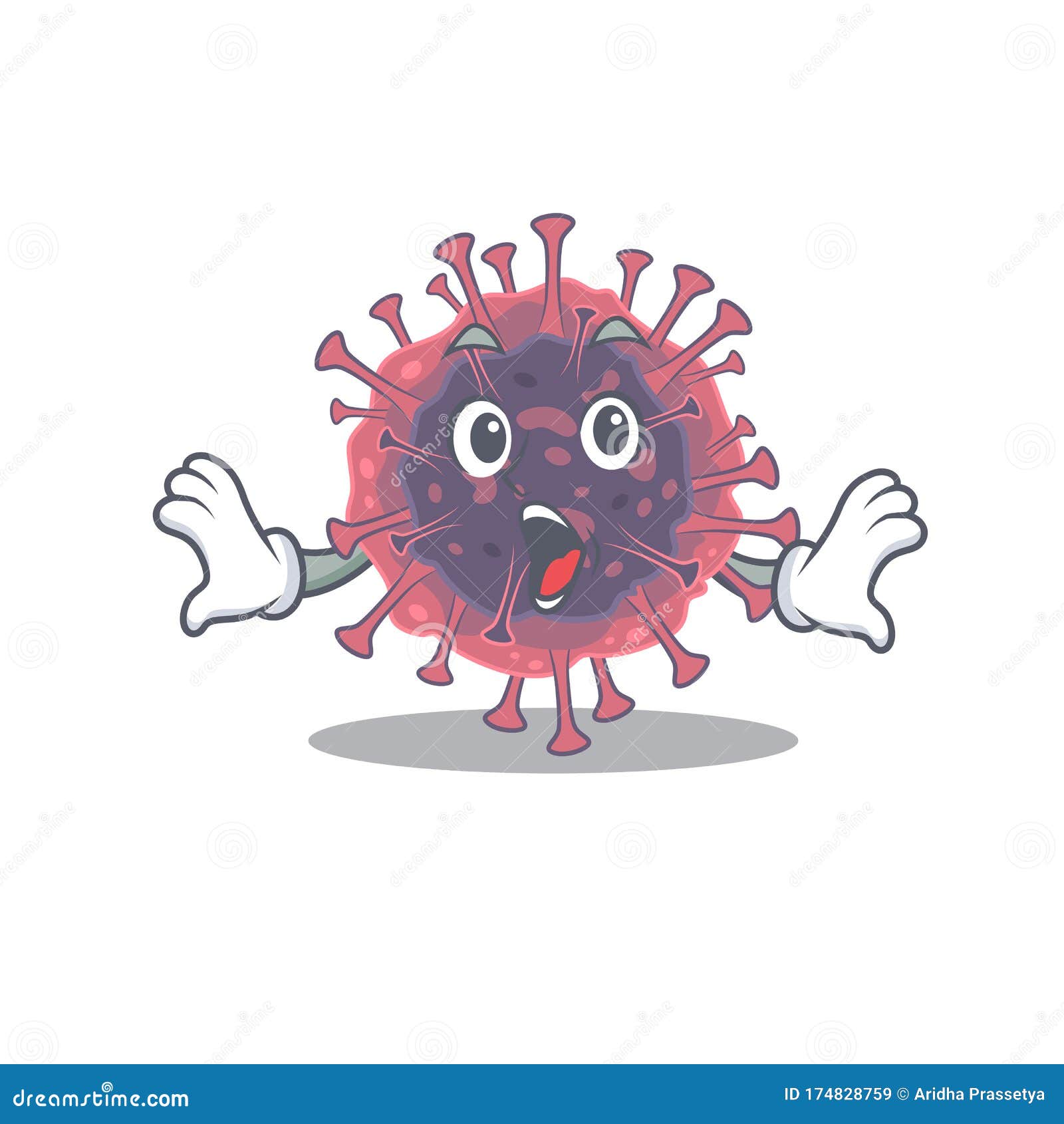 Un Personaje De Dibujos Animados Del Coronavirus De Microbiología Haciendo  Un Gesto Sorprendido Ilustración del Vector - Ilustración de gripe,  pulmonar: 174828759