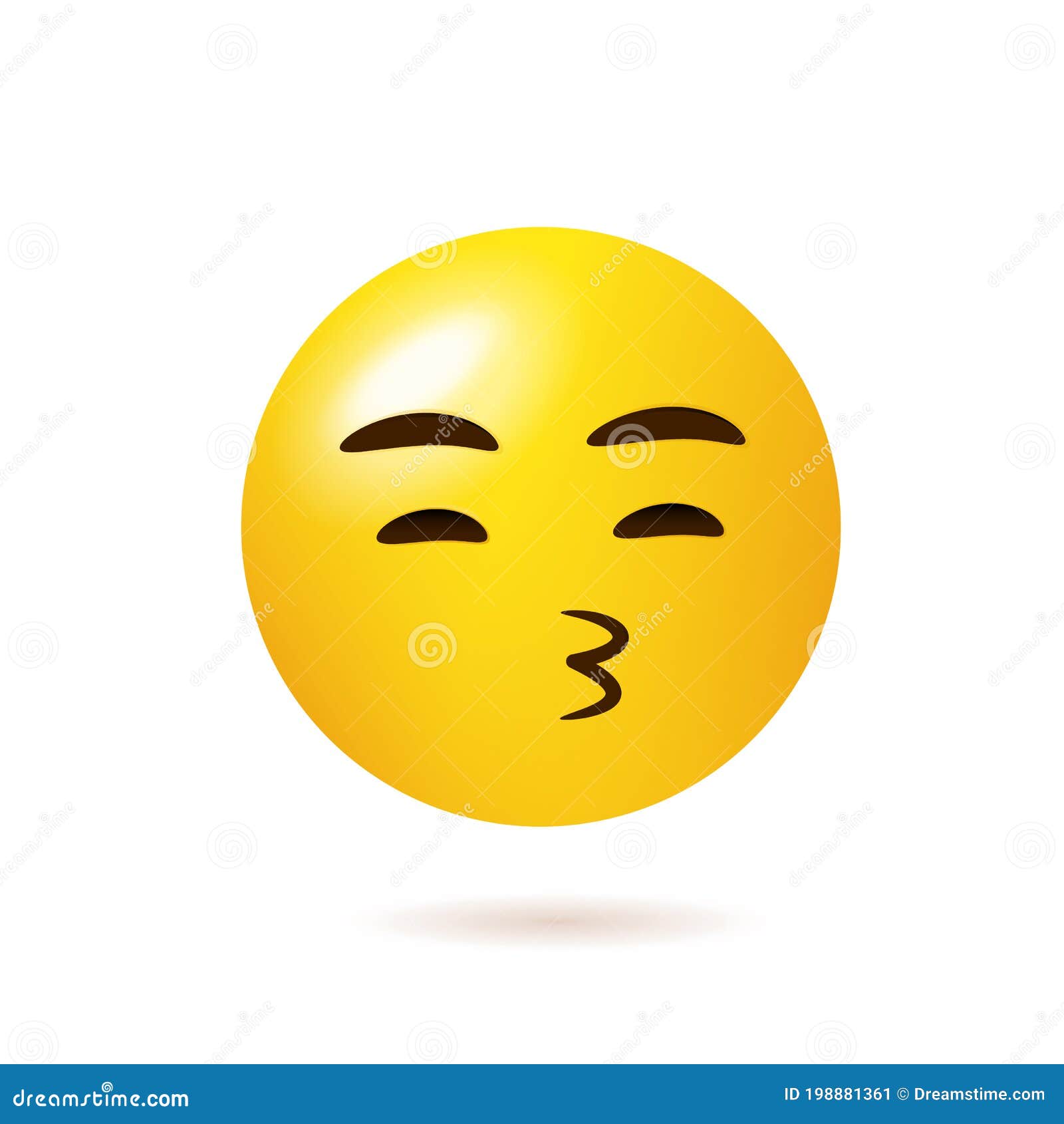 Un Personaje Emoji De Beso En La Cara Amarilla Ilustración Del Vector