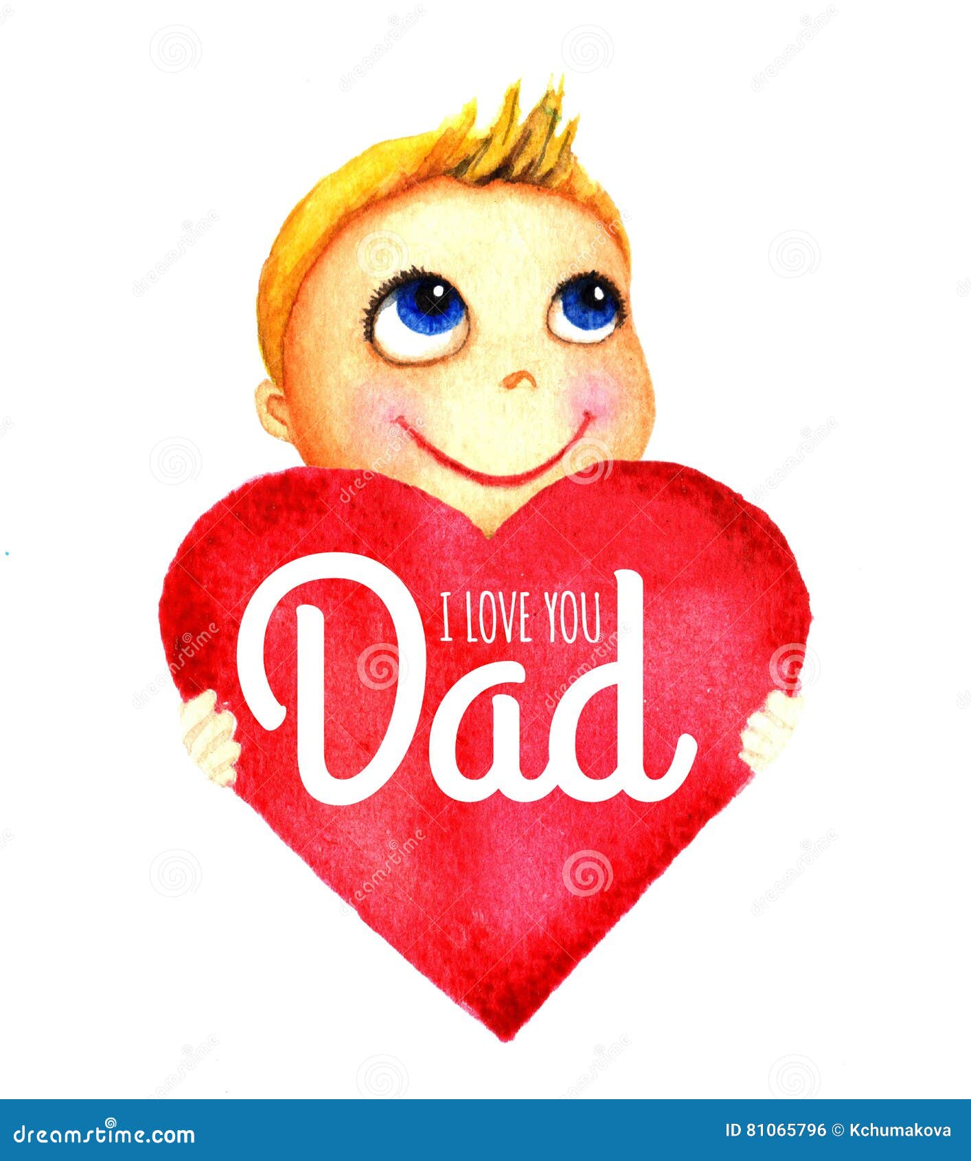 Un Petit Garcon De Sourire Mignon Tenant Un Grand Coeur Rouge Avec Des Mots Dans Des Ses Mains Je T Aime Papa Jour Plus Lointain Illustration Stock Illustration Du Dans Coeur 81065796