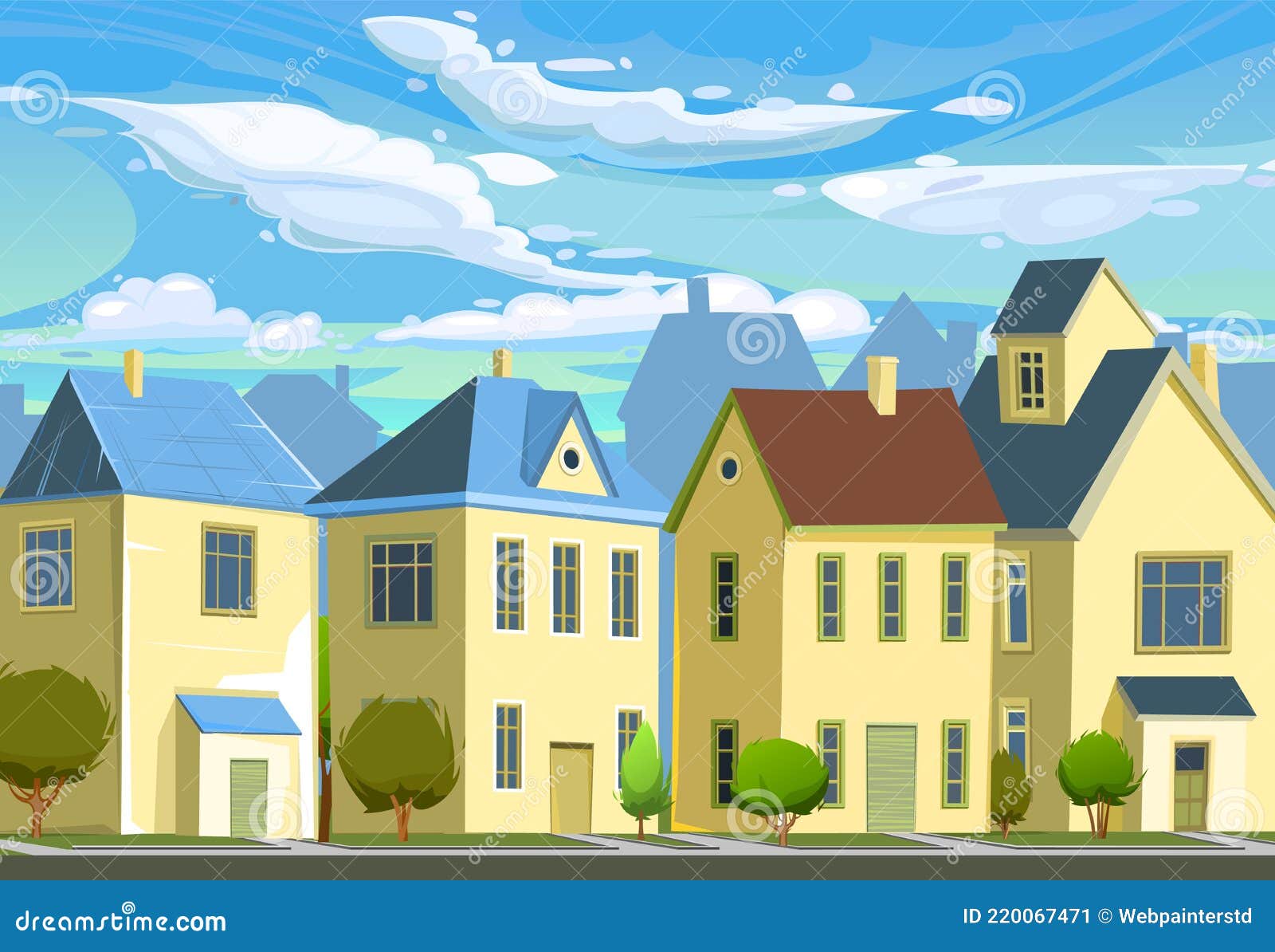 Un Pueblo O Un Pequeño Pueblo Rural. Casas Pequeñas. Calle En Un Alegre Estilo Plano De Dibujos Animados. Pequeñas Cabañas Suburba Ilustración del Vector - Ilustración de verano, casero: 220067471 Un Pueblo O Un Pequeño Pueblo Rural. Casas Pequeñas. Calle En Un Alegre Estilo Plano De Dibujos Animados. Pequeñas Cabañas Suburba Ilustración del Vector - Ilustración de verano, casero: 220067471