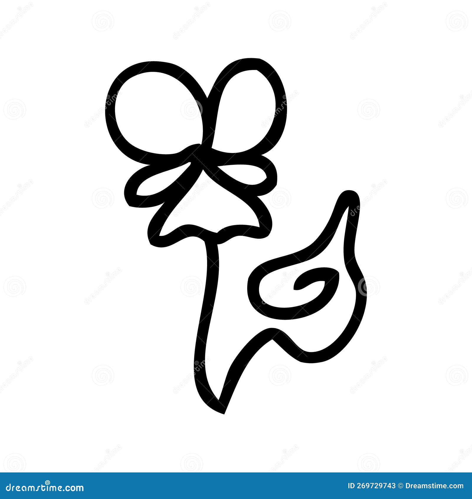 Un Trait Continu De Dessin De Gribouillis De Fleur. Parfait Pour Les Cartes  Autocollantes. Illustration Vectorielle Isolée Illustration de Vecteur -  Illustration du retrait, accroissement: 269729743