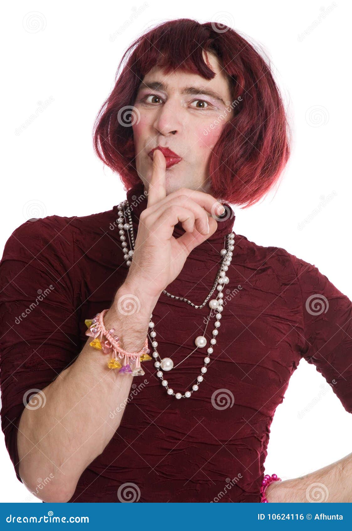 Un uomo vestito come donna fotografia stock. Immagine di attore 10624116