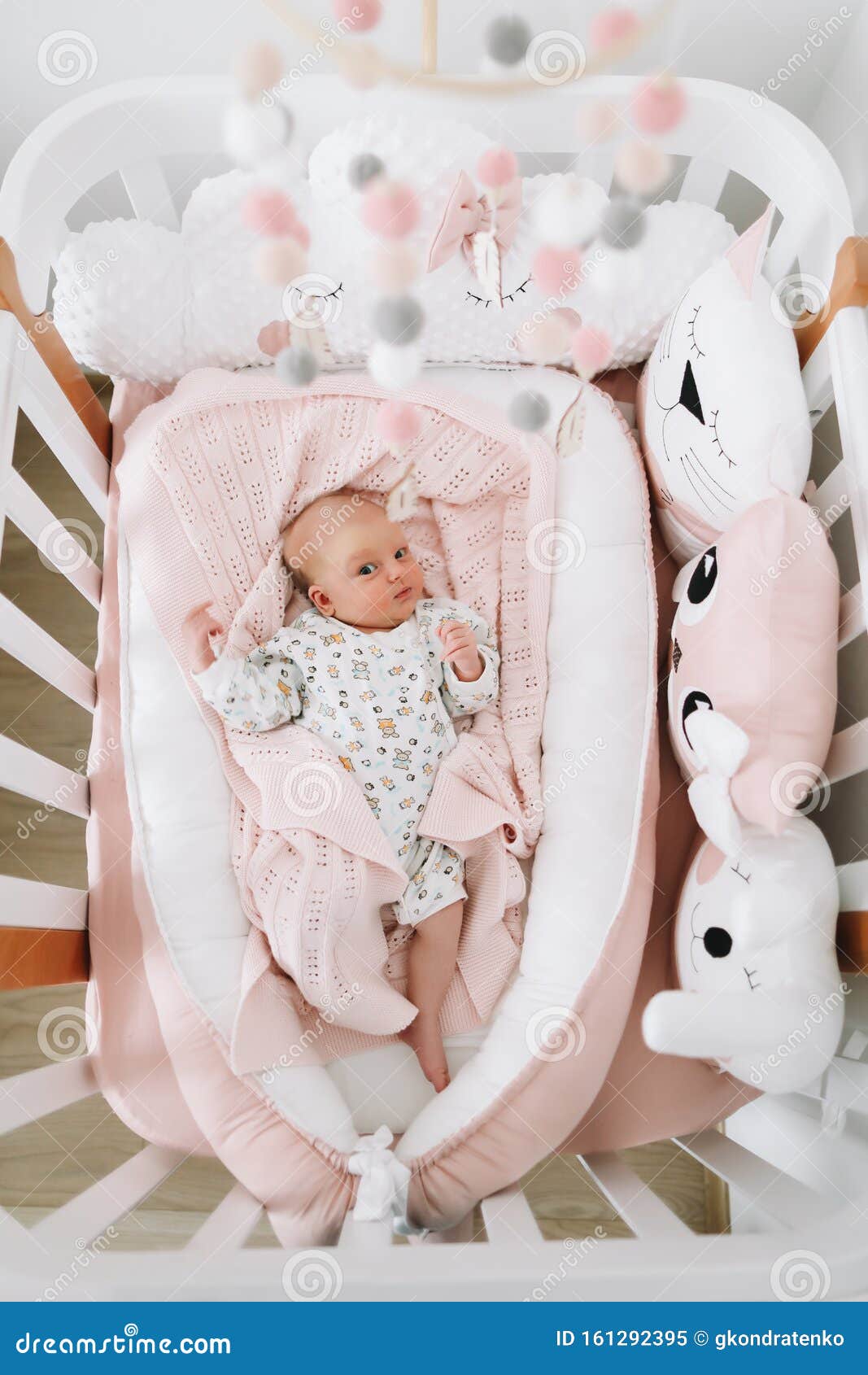 Una Adorable Bebé Recién Nacida En Una Manta Retrato De Un Hermoso Bebé Recién  Nacido Niña Recién Nacida En Cama Bebé Sano Poco D Imagen de archivo -  Imagen de poco, maternidad