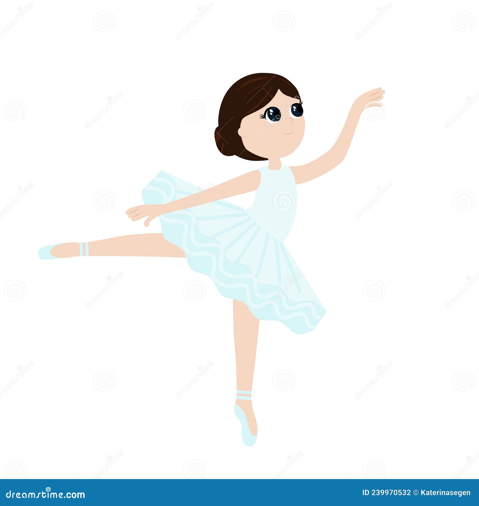Una Bailarina De Ballet Bailando Fácil Y Elegantemente Y Es Feliz.  Ilustración del Vector - Ilustración de manera, danza: 239970532