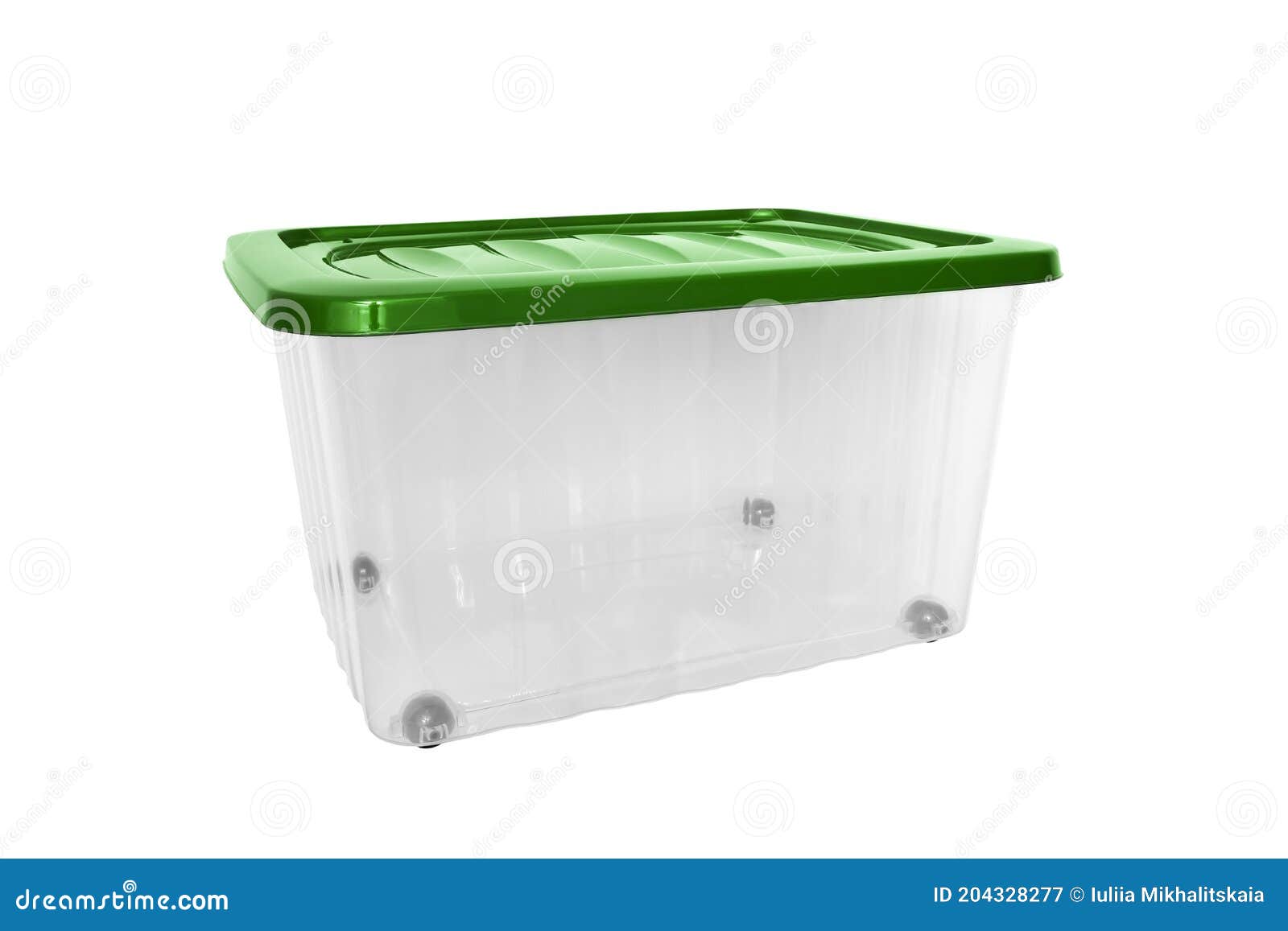Una Caja De Almacenamiento Portátil Grande De Transparente De En Las Con La Verde Para El Equipo Imagen de archivo - Imagen de casero, general: 204328277