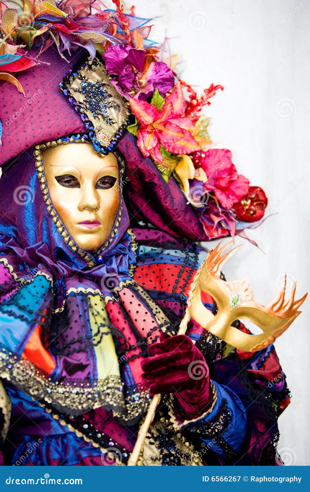 Una Donna in Costume Al Carnevale Di Venezia Immagine Stock - Immagine di  nascosto, italiano: 6566267