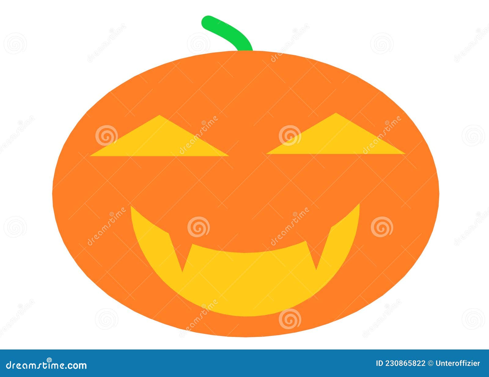 Una Forma Simple De Calabaza Con La Cara Cortada Para Halloween Con Un  Fondo Blanco Stock de ilustración - Ilustración de encantado, grande:  230865822