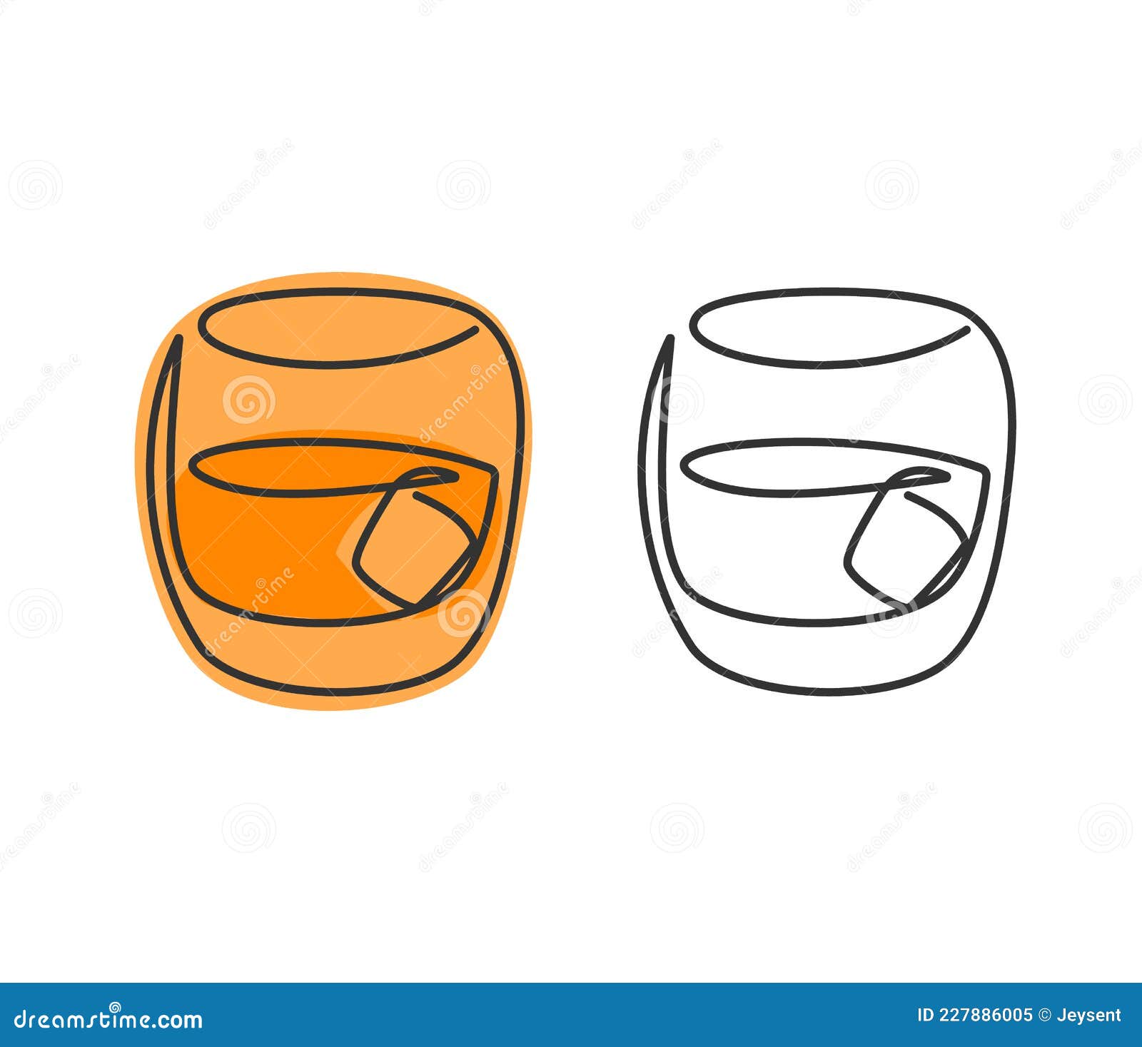 Una Línea Dibujando El Vaso De Whisky Con Fondo Blanco. Dibujo Gráfico De  Dibujos Animados De Dos Clases Y Blanco Negro. Línea Con Ilustración del  Vector - Ilustración de silueta, aislado: 227886005