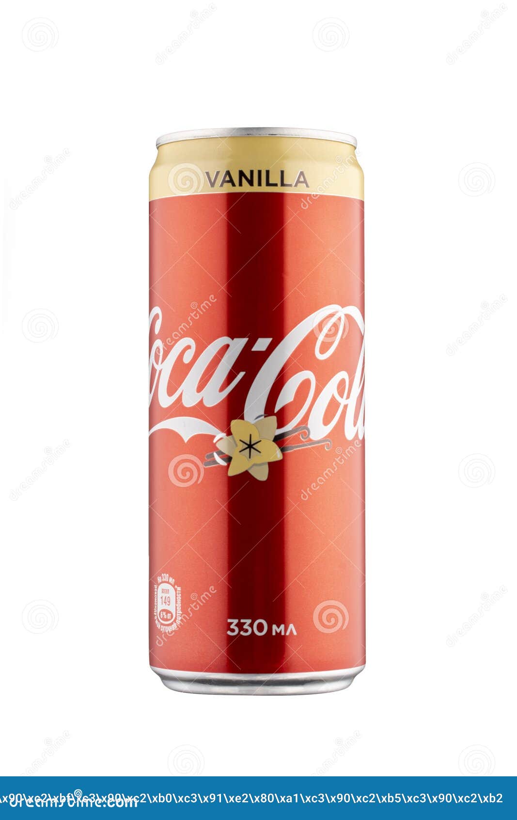 Una Lattina Di Coca Cola Vaniglia Isolata Su Fondo Bianco Fotografia Stock  Editoriale - Immagine di alluminio, metallo: 213472183