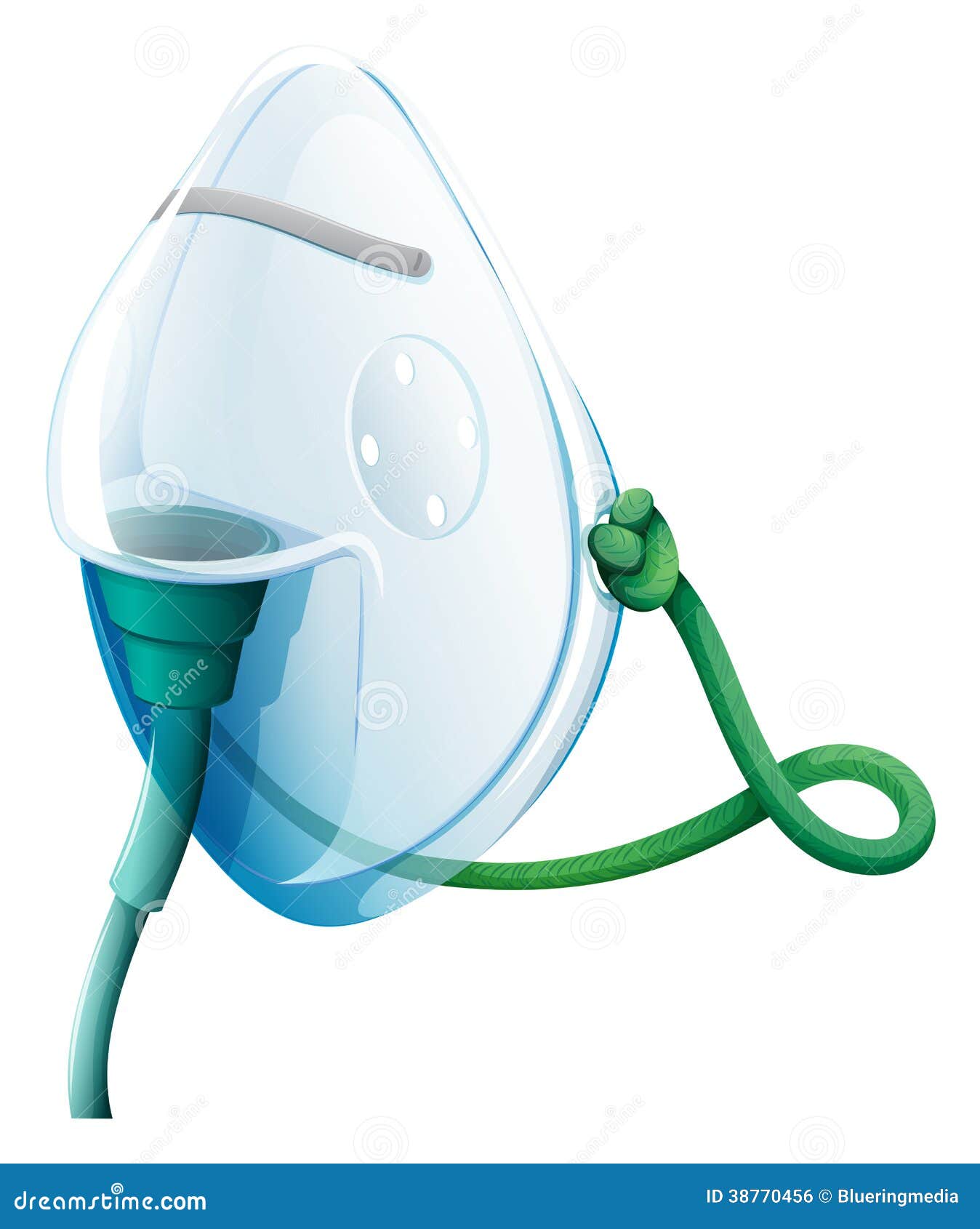 Una máscara de oxígeno ilustración del vector. Ilustración de disponible -  38770456