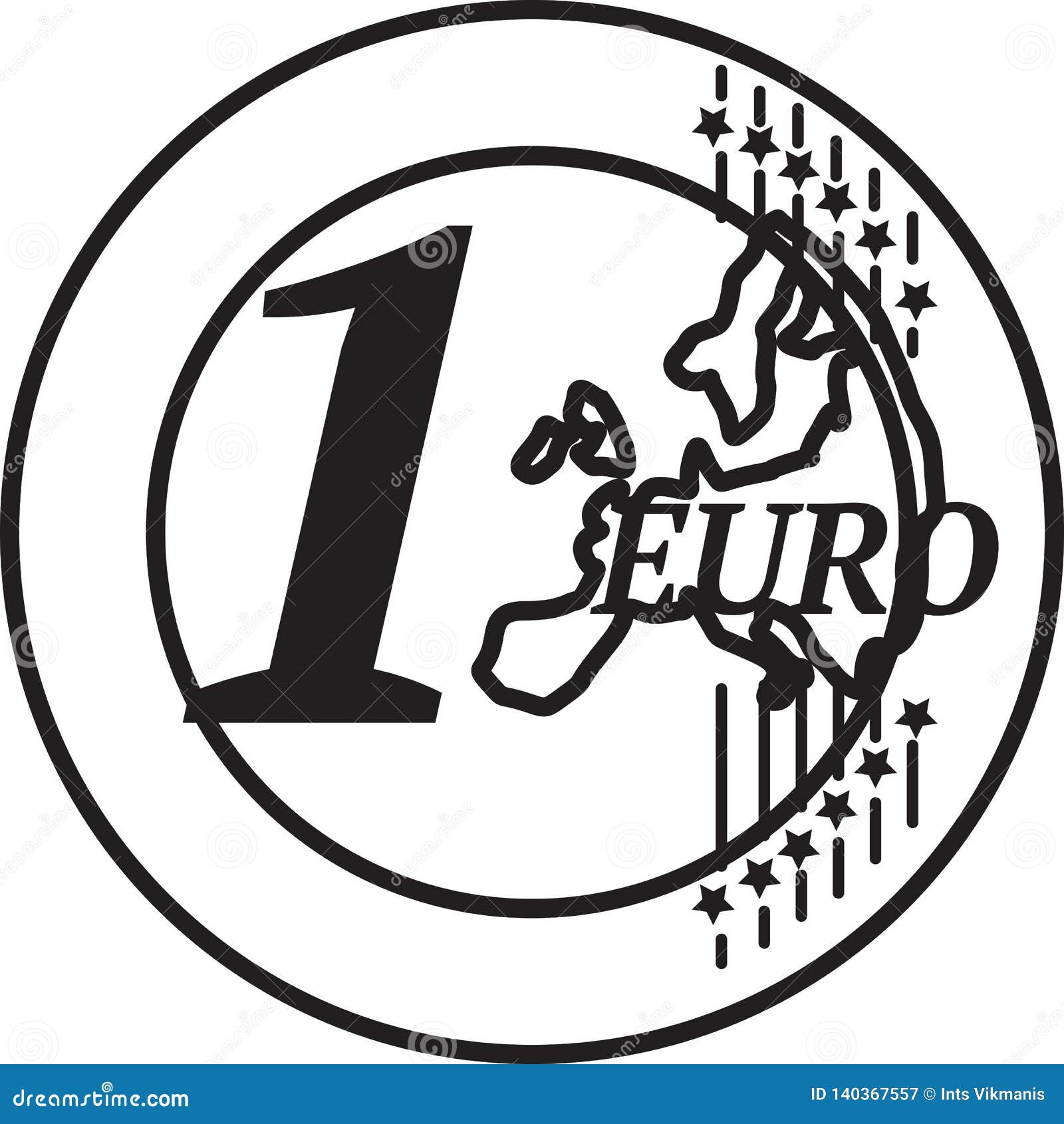 Ilustración de Moneda De Un Euro y más Vectores Libres de Derechos de  Moneda - Moneda, Moneda de la Unión Europea, Símbolo de Moneda de la  Comunidad Europea - iStock