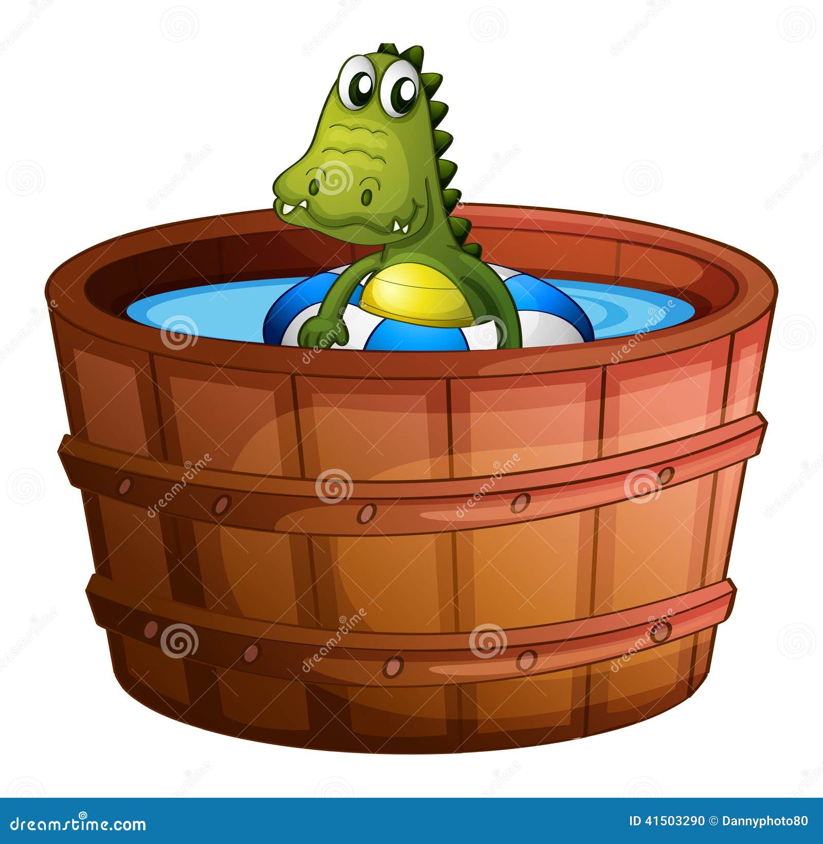 Una Natación Del Cocodrilo En La Bañera Ilustración del Vector -  Ilustración de aislado, agua: 41503290