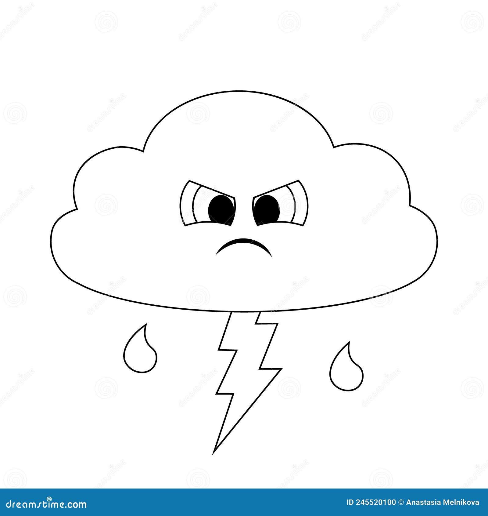 Una Nube De Dibujos Animados Adorable Con Un Rayo. Ilustración De Dibujo En Blanco Y Negro Ilustración del Vector - Ilustración de elemento, tarjeta: 245520100 Una Nube De Dibujos Animados Adorable Con Un Rayo. Ilustración De Dibujo En Blanco Y Negro Ilustración del Vector - Ilustración de elemento, tarjeta: 245520100