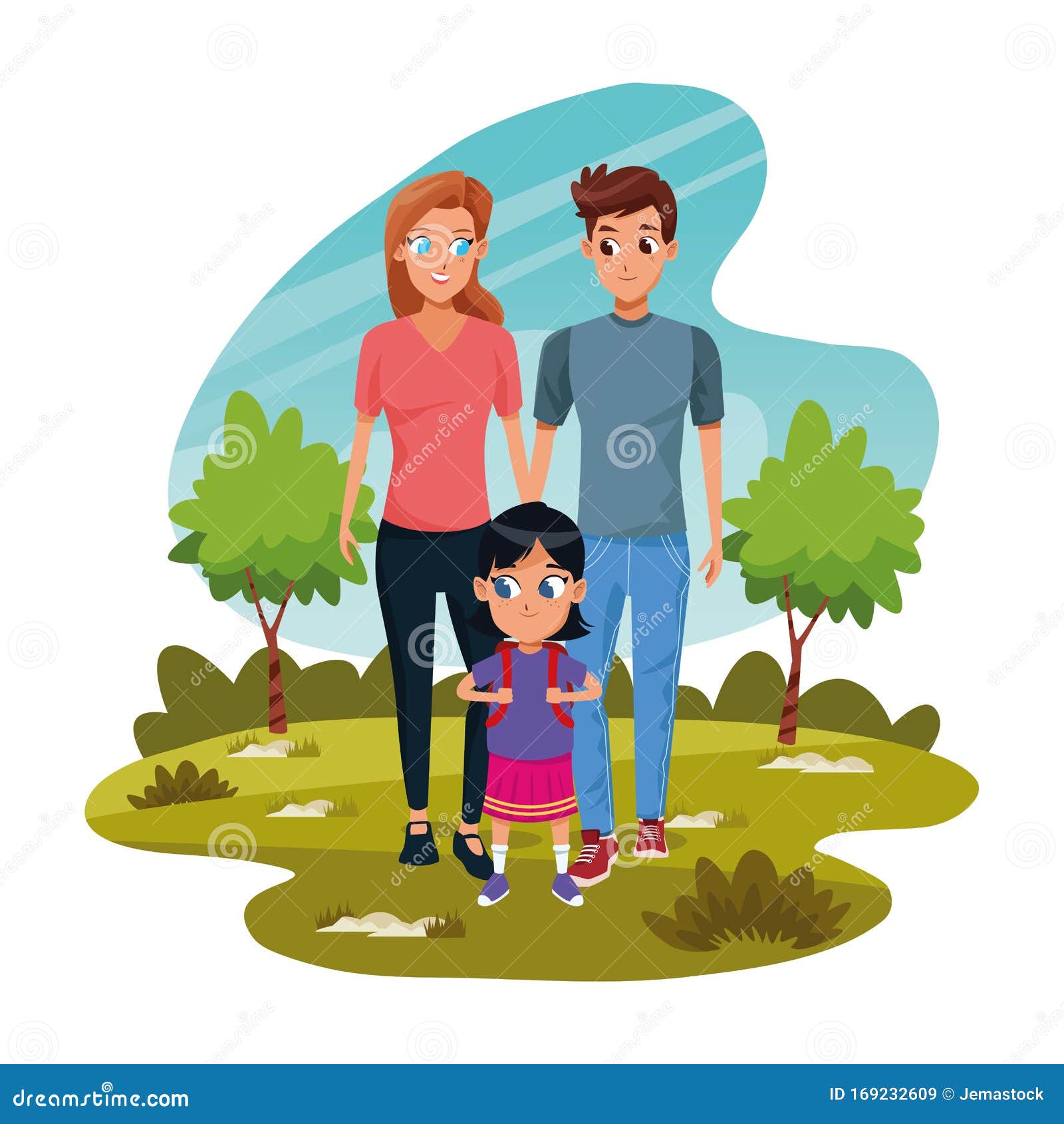 Una Pareja Feliz De Caricaturas Con Una Niñita En El Parque Sobre Fondo Blanco Ilustración del Vector - Ilustración de muchacha, ciudad: 169232609 Una Pareja Feliz De Caricaturas Con Una Niñita En El Parque Sobre Fondo Blanco Ilustración del Vector - Ilustración de muchacha, ciudad: 169232609