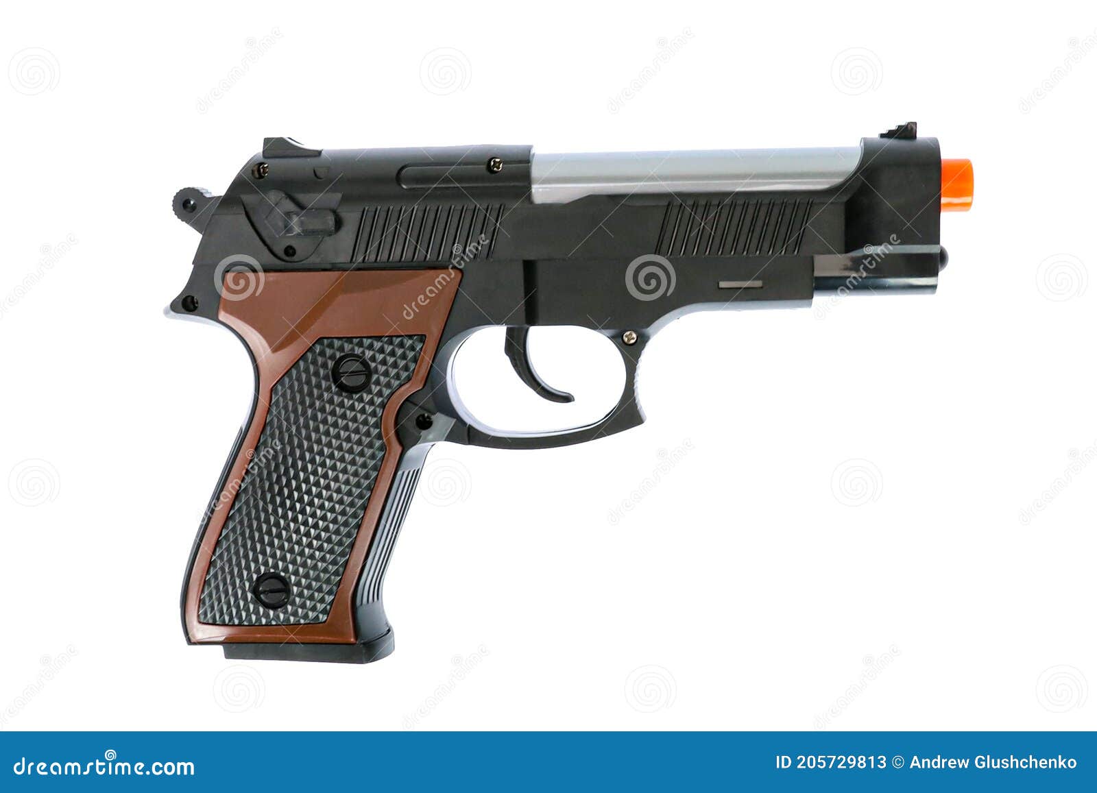 Una Pistola Giocattolo. Pistola Giocattolo Per Bambini in Plastica. Armi  Giocattolo Immagine Stock - Immagine di bambino, sfondo: 205729813