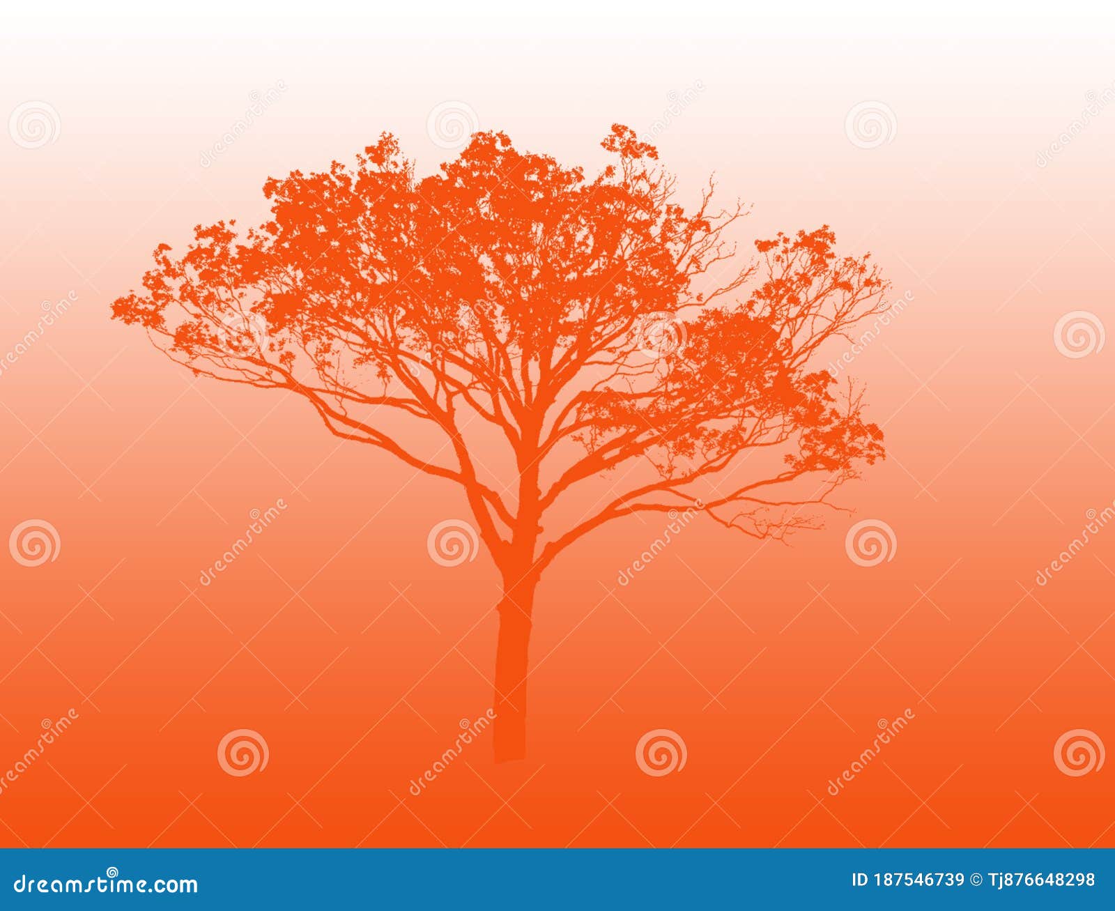 Una Silueta De Un Solo árbol Aislado En La Ilustración De Fondo Naranja.  Apto Para Portada De Carátula De Papel Tapiz Web Stock de ilustración -  Ilustración de vector, wallpaper: 187546739