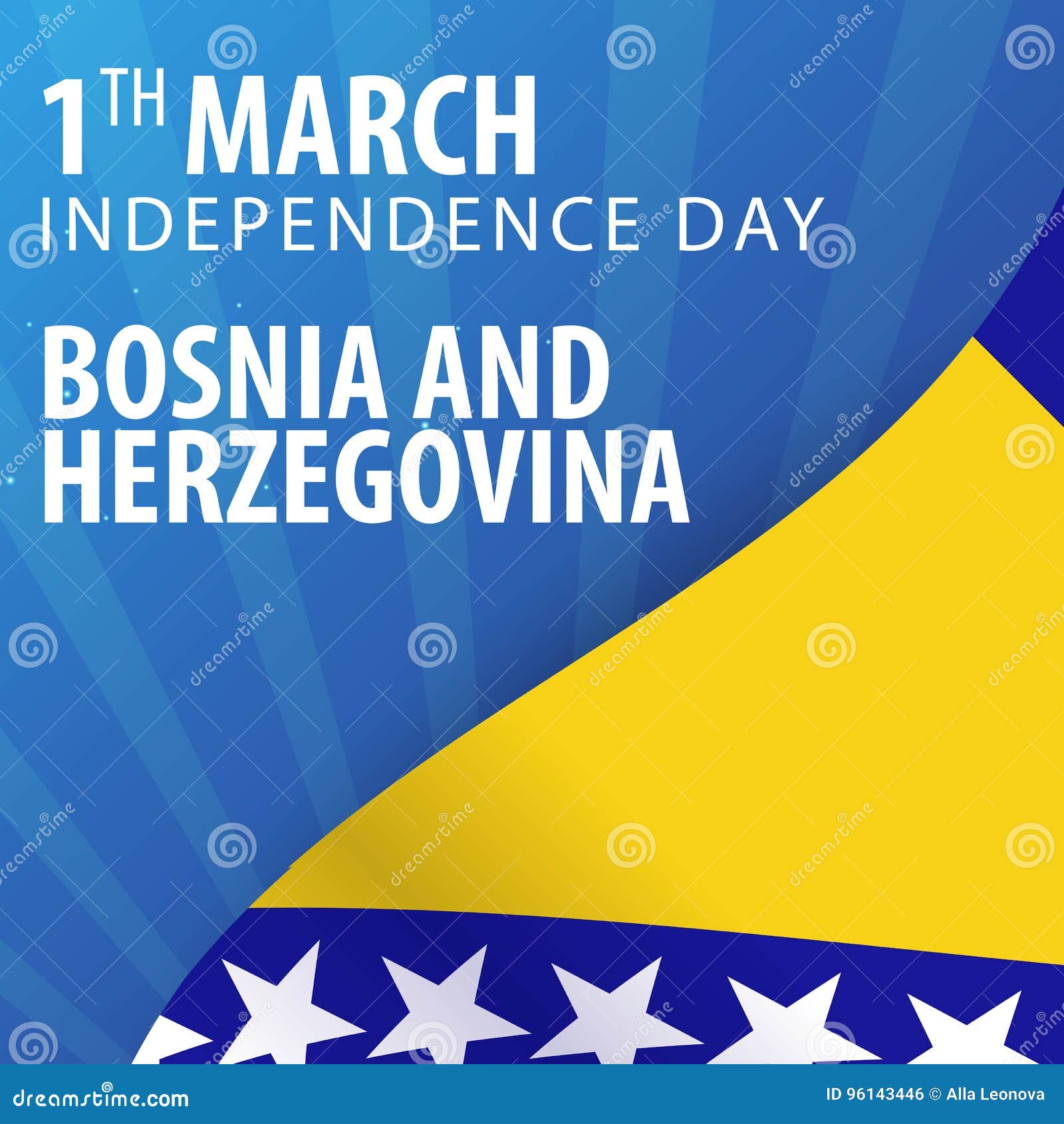 Flagge Bosnien-Herzegowina Fahne Bosnien-Herzegowina