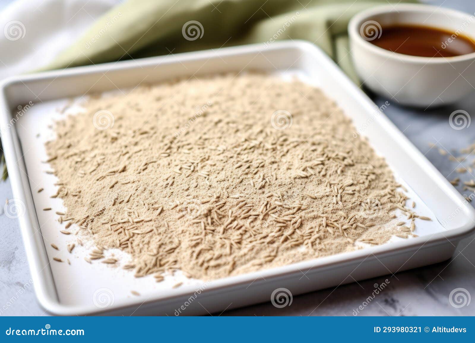 Unbaked Sprouted Grain Bread Dough on a Floured Surface Stock