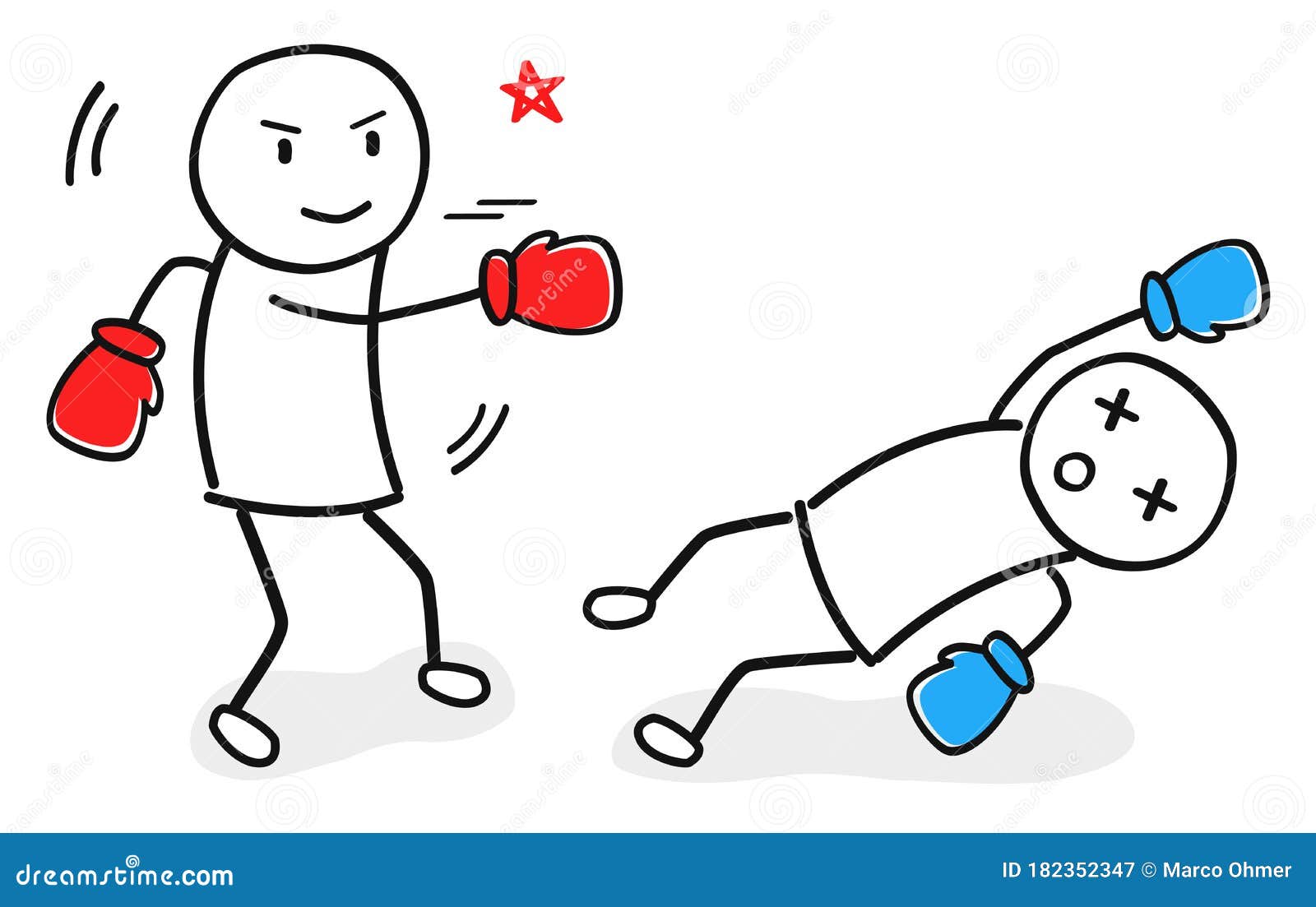 Boxing Match Cartoon stock vector. Illustration of boxer 182352347