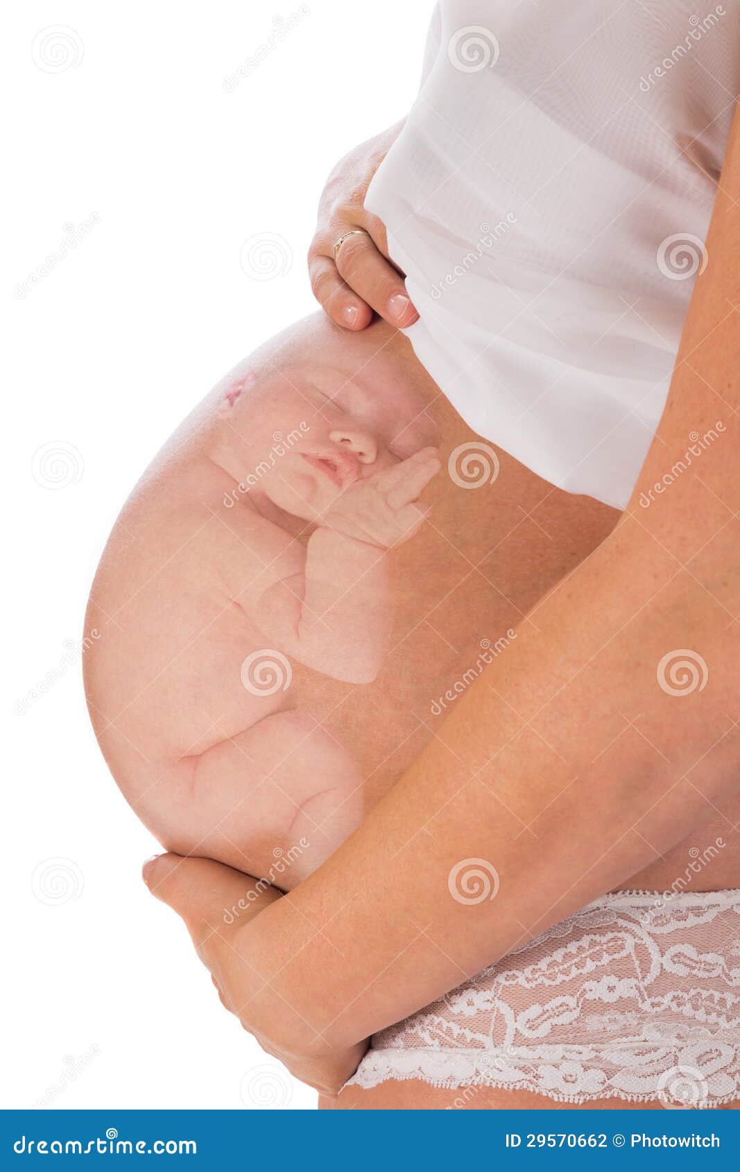 unborn baby in pregnant belly