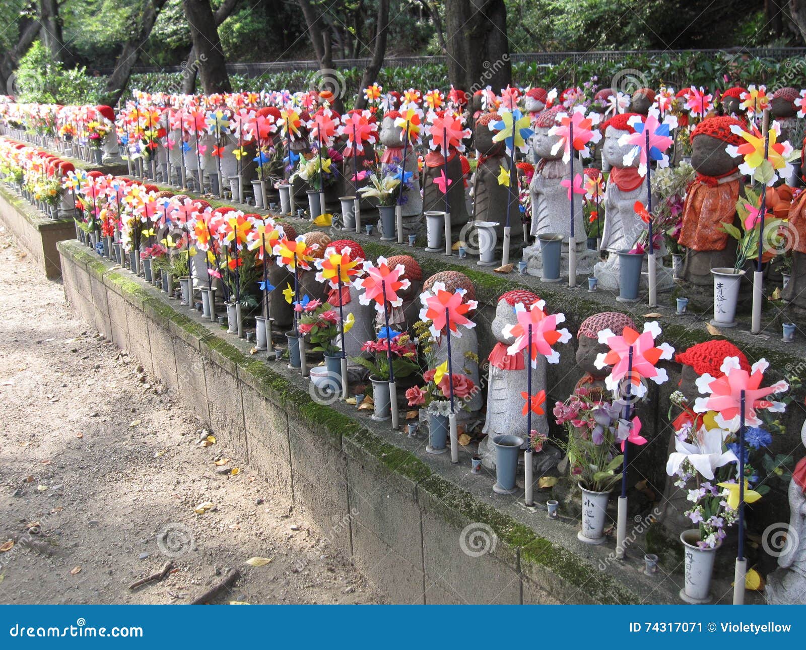 Unborn Children Garden At The Cemetery Of Japanese Temple Stock