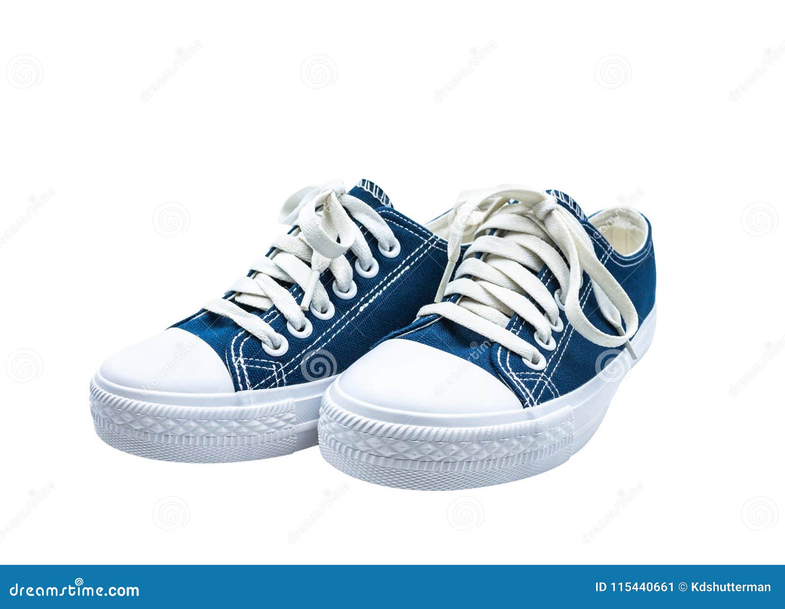 Sneakers Dark Blue Thick Fabric. Isolated on White Background Stock ...